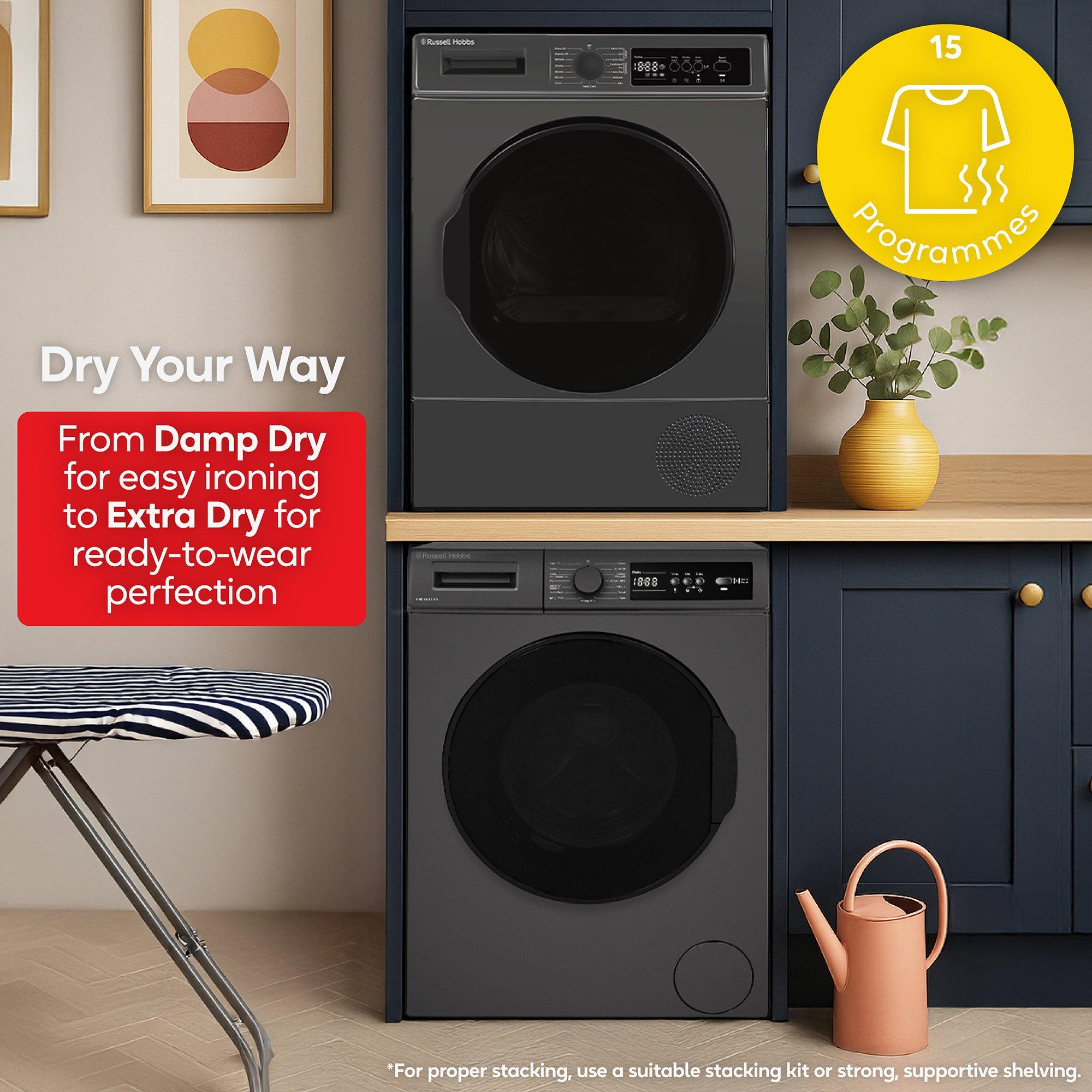 Anthracite - Russell Hobbs - RH9HPTD1E12AN 9kg Heat Pump Dryer in Anthracite - 5