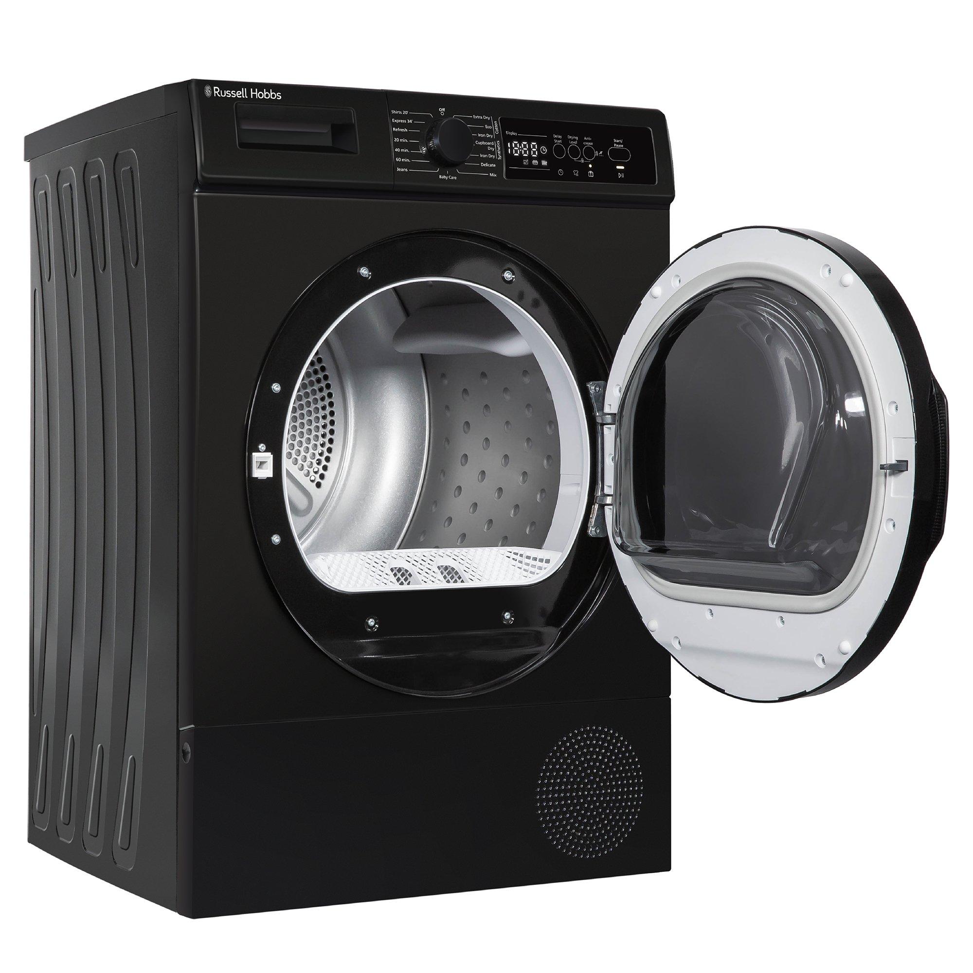 Black - Russell Hobbs - RH9HPTD1E12B 9kg Heat Pump Dryer in Black - 13