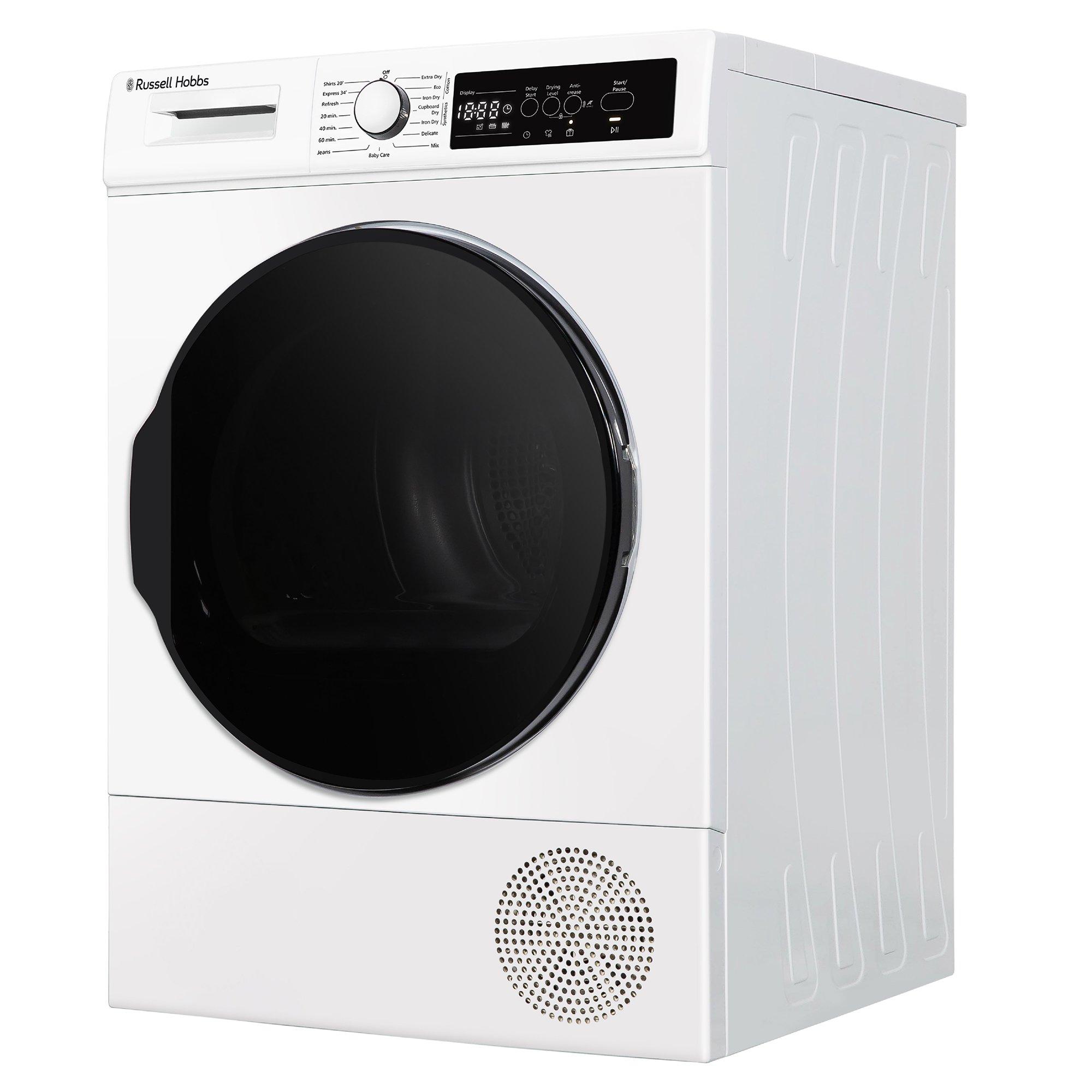 White - Russell Hobbs - RH9HPTD1E12W 9kg Heat Pump Dryer in White - 11