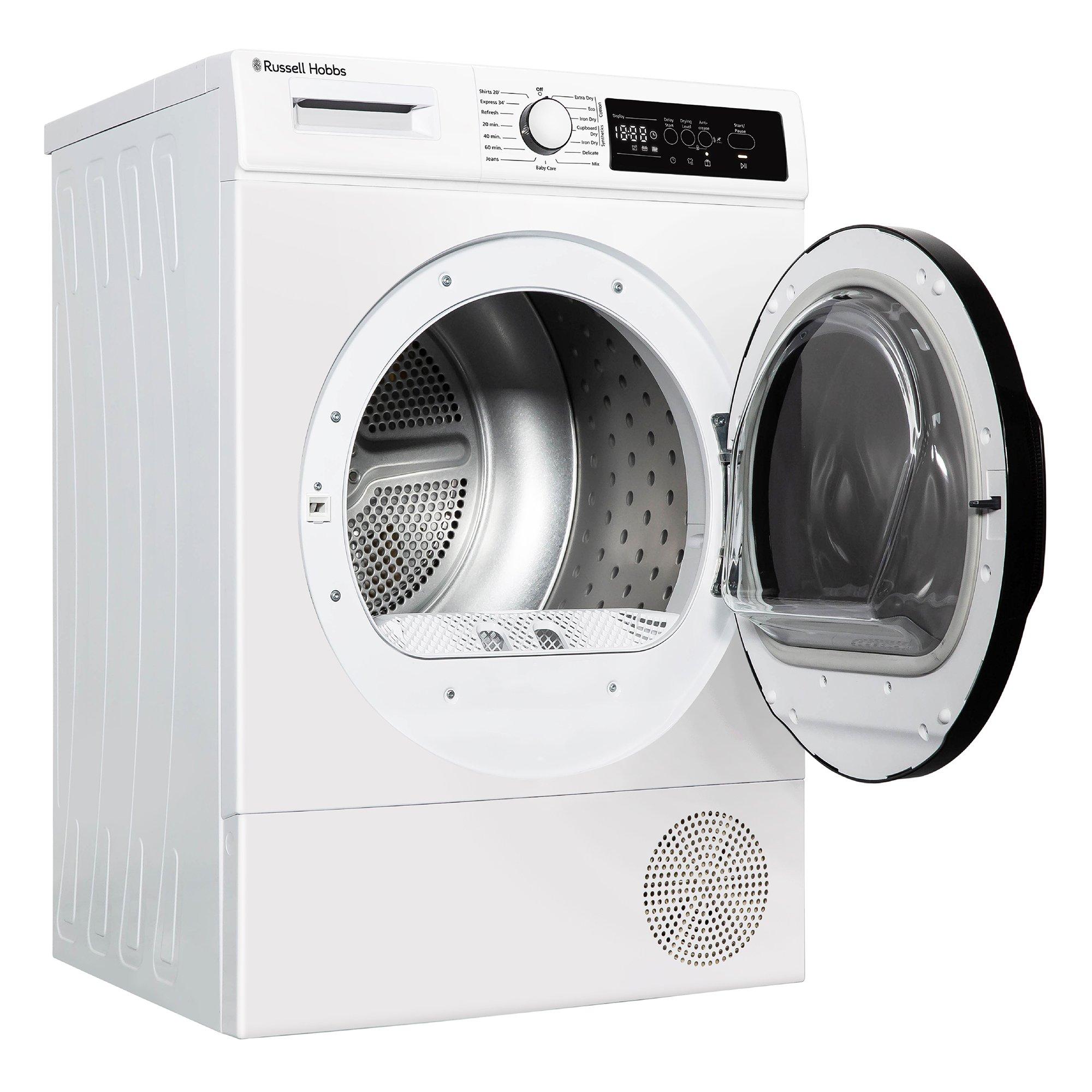 White - Russell Hobbs - RH9HPTD1E12W 9kg Heat Pump Dryer in White - 13