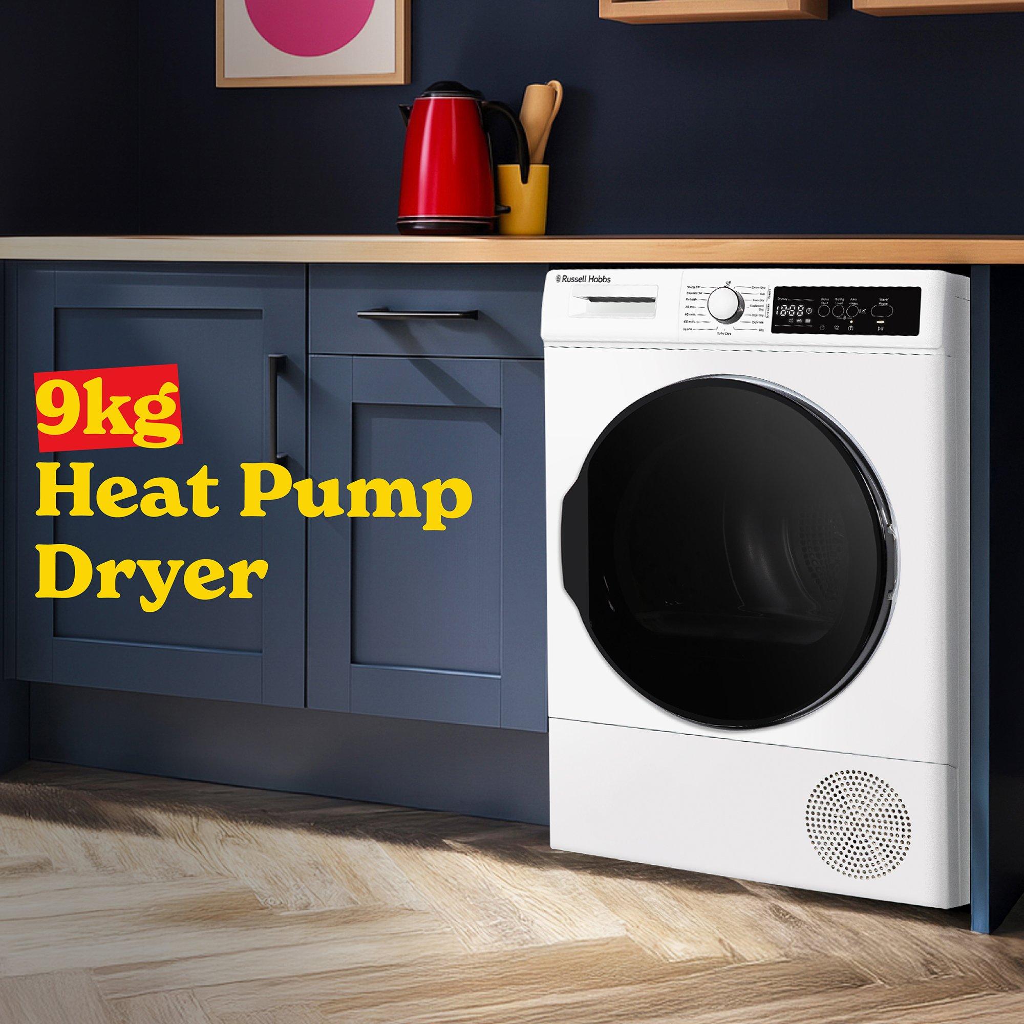 White - Russell Hobbs - RH9HPTD1E12W 9kg Heat Pump Dryer in White - 3