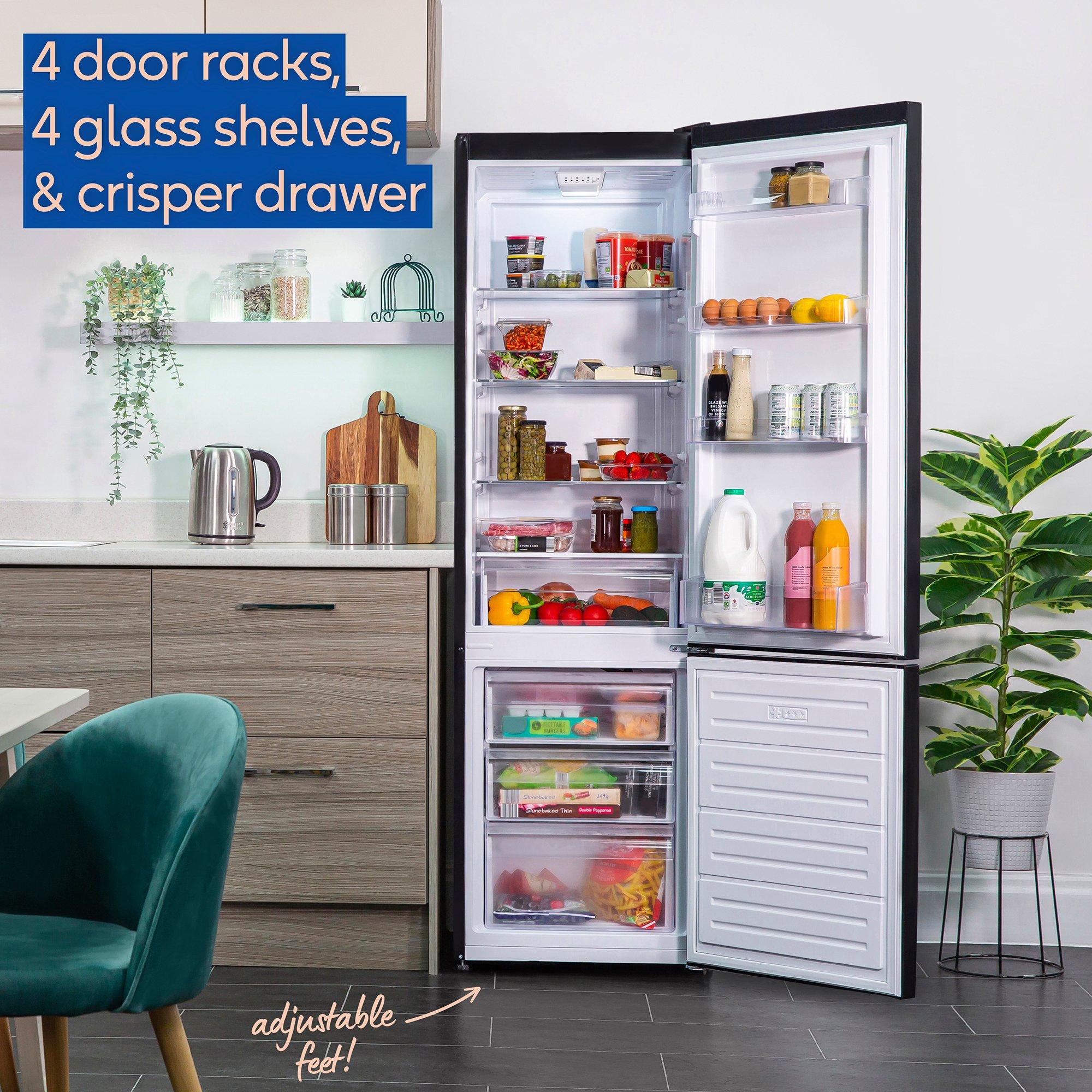 Black - Russell Hobbs - RH180FFFF551E1B Black 54cmW Fridge Freezer - 4