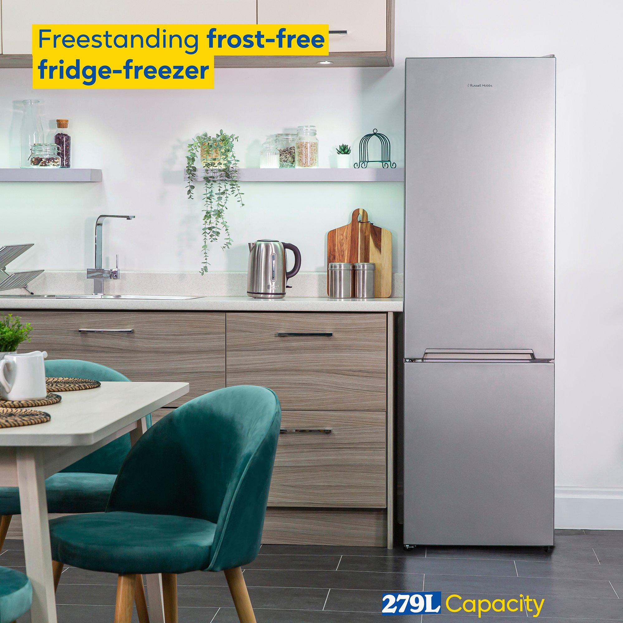 Silver - Russell Hobbs - Silver 54cm Wide Frost Free Fridge Freezer - 3