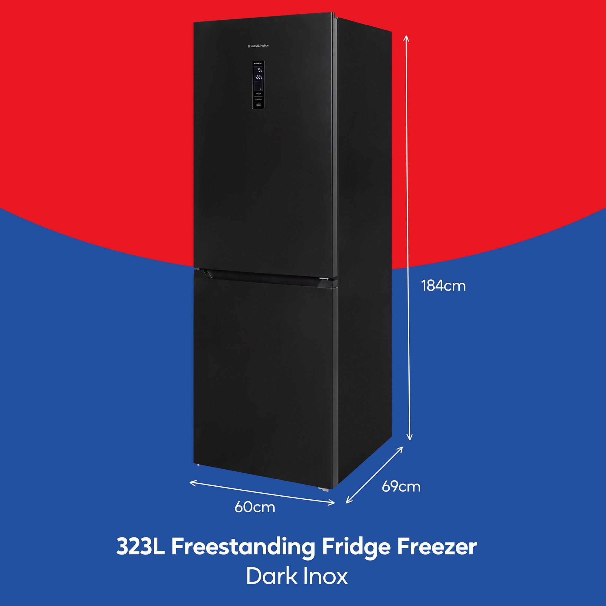 Black - Russell Hobbs - RH184FF602C1 Fridge Freezer in Black Steel - 2