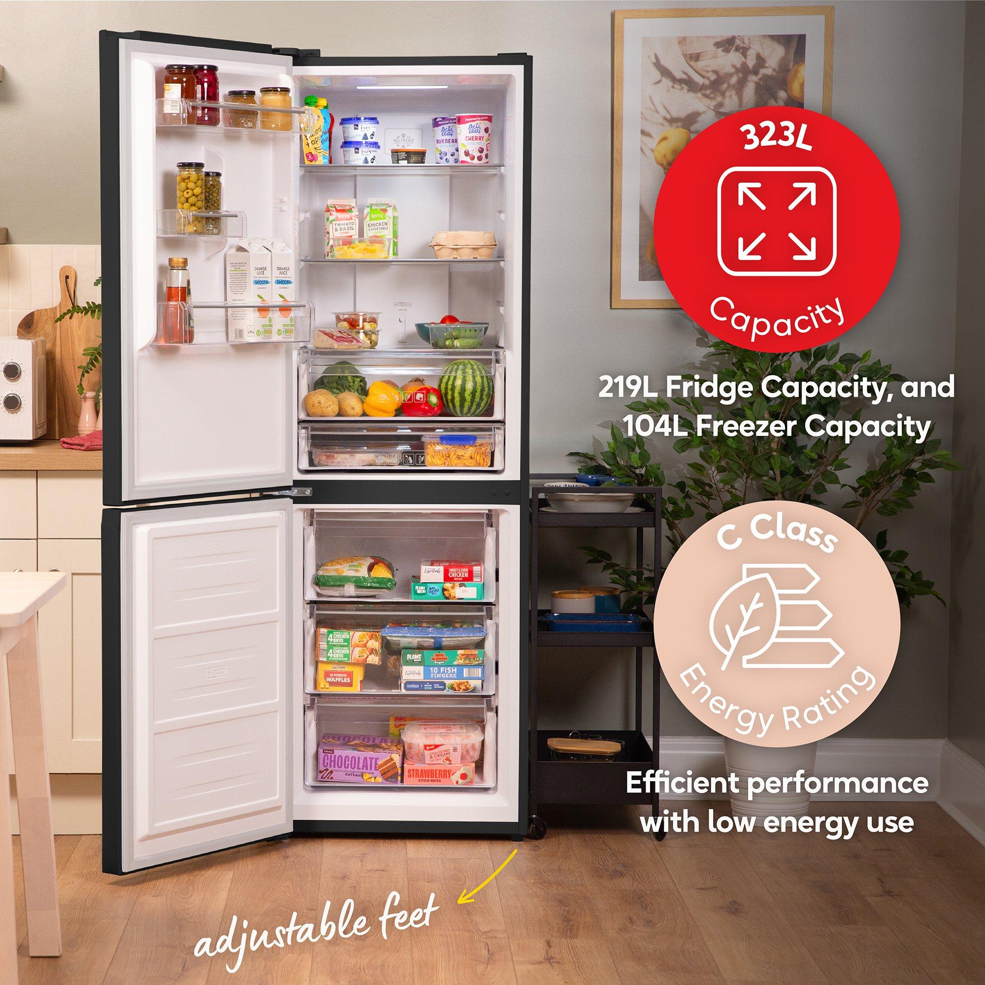 Black - Russell Hobbs - RH184FF602C1 Fridge Freezer in Black Steel - 6