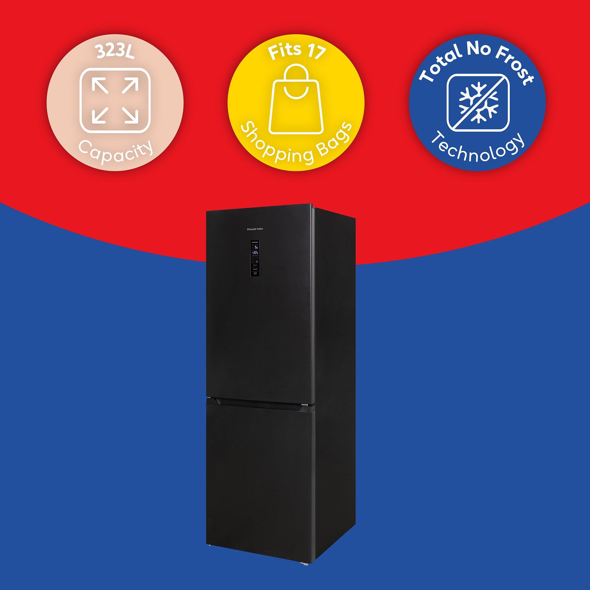 Black - Russell Hobbs - RH184FF602C1 Fridge Freezer in Black Steel - 9