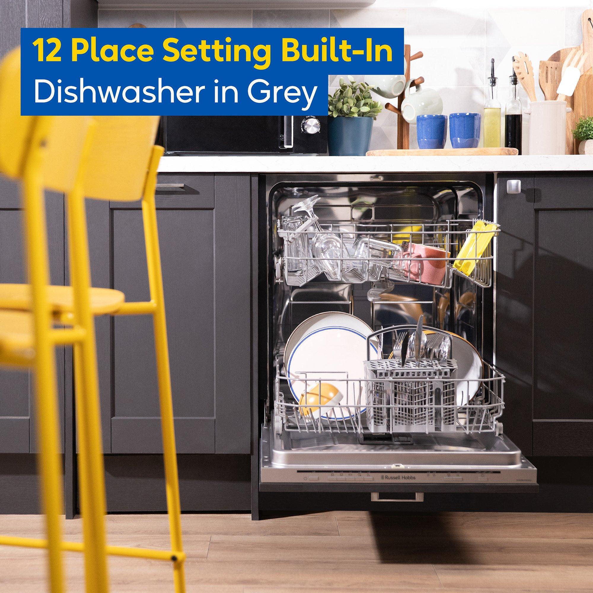 Grey - Russell Hobbs - RH60BIDW00E1 Built-In Dishwasher in Grey - 3