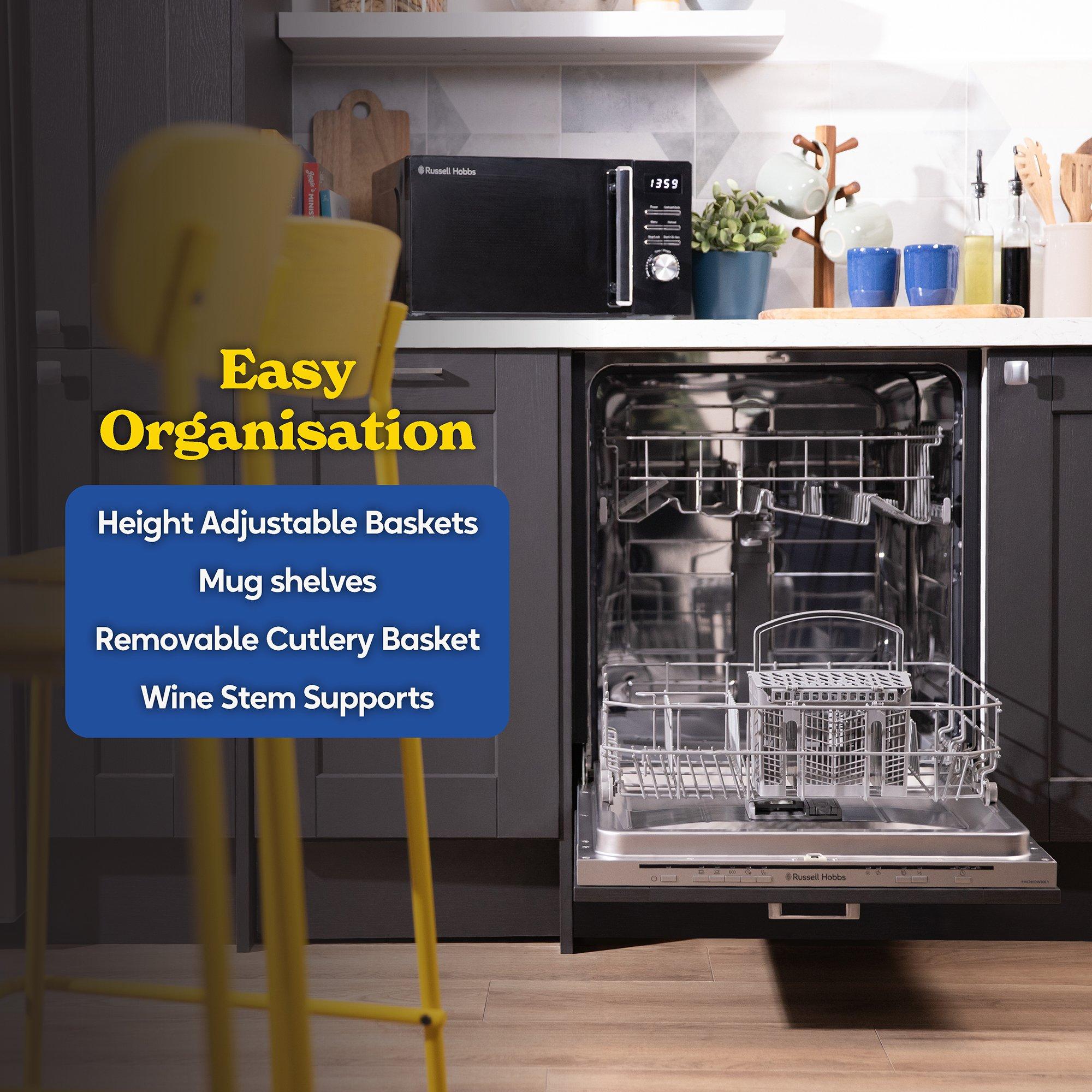 Grey - Russell Hobbs - RH60BIDW00E1 Built-In Dishwasher in Grey - 5