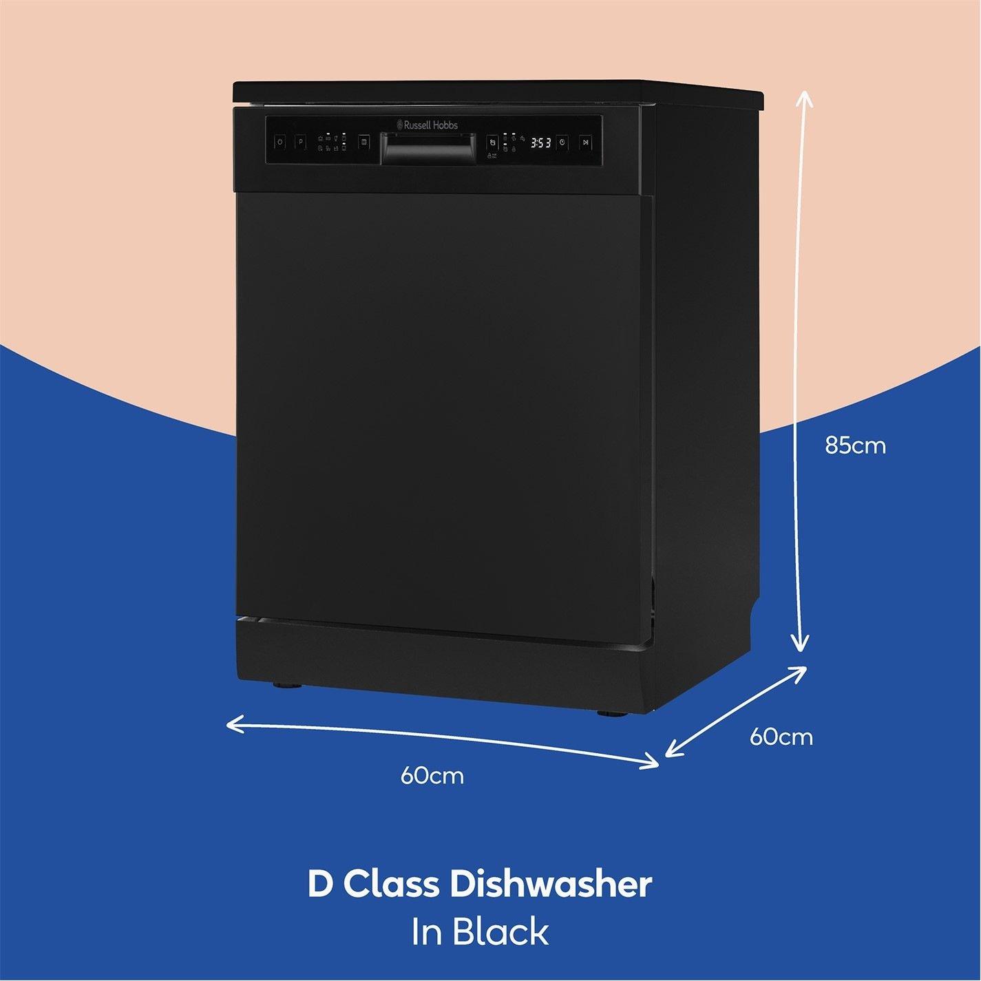 Black - Russell Hobbs - RH60DW00D2B Freestanding Dishwasher in Black - 2