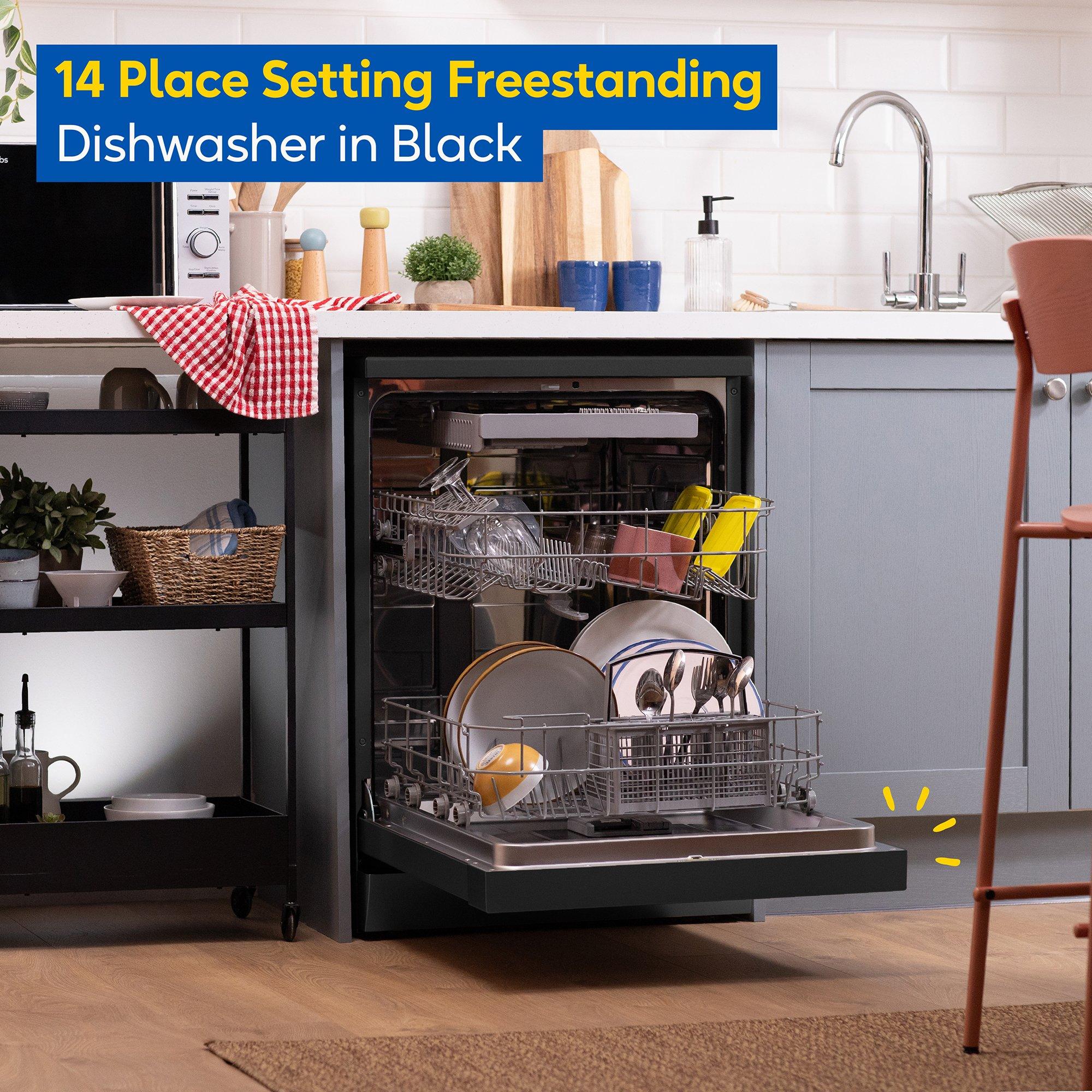 Black - Russell Hobbs - RH60DW00D2B Freestanding Dishwasher in Black - 3