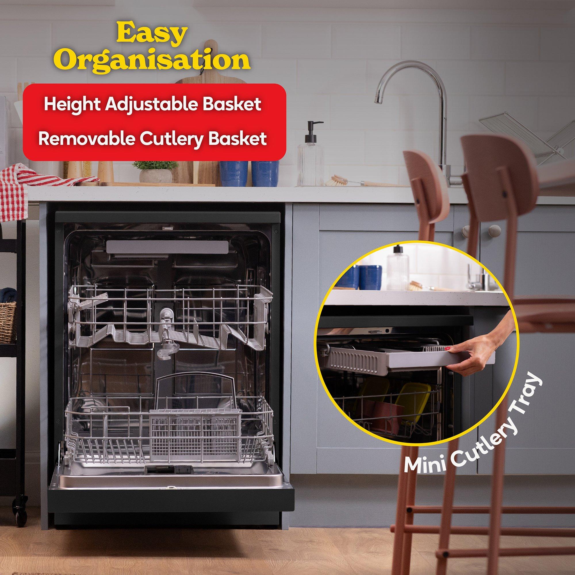 Black - Russell Hobbs - RH60DW00D2B Freestanding Dishwasher in Black - 4