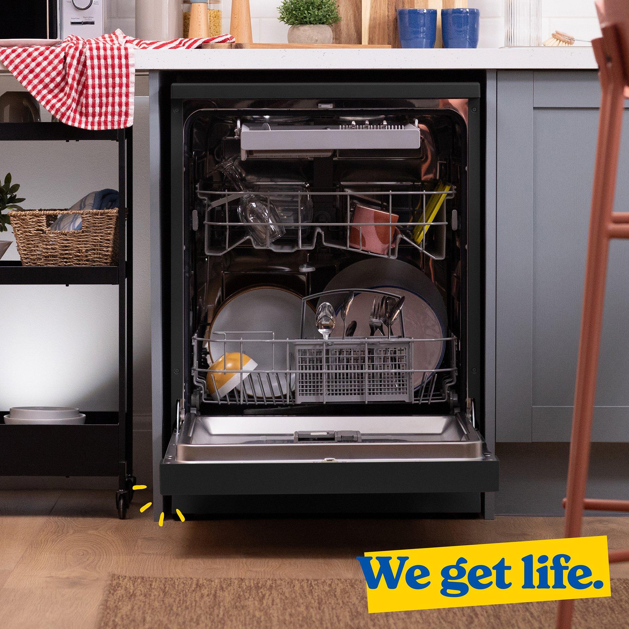 Black - Russell Hobbs - RH60DW00D2B Freestanding Dishwasher in Black - 9