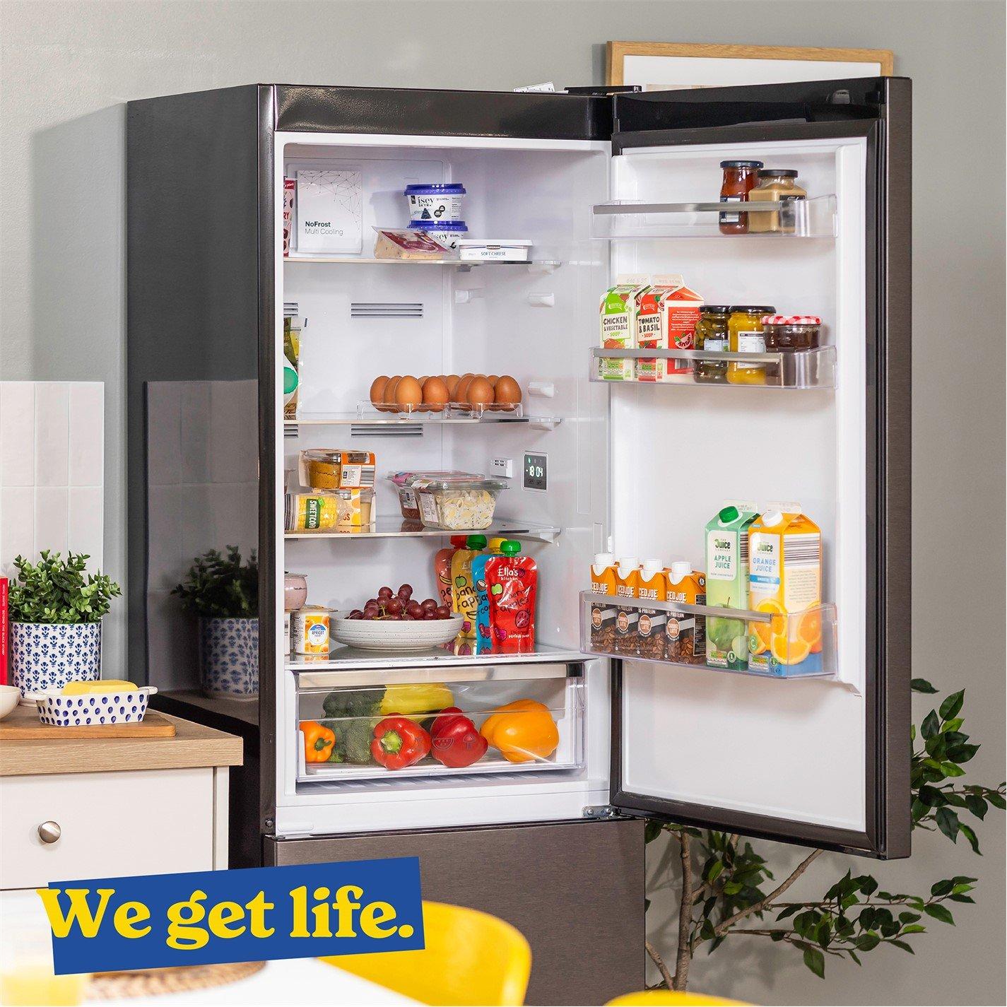 Black - Russell Hobbs - RH185FF601C1AN Total No Frost Fridge Freezer - 12