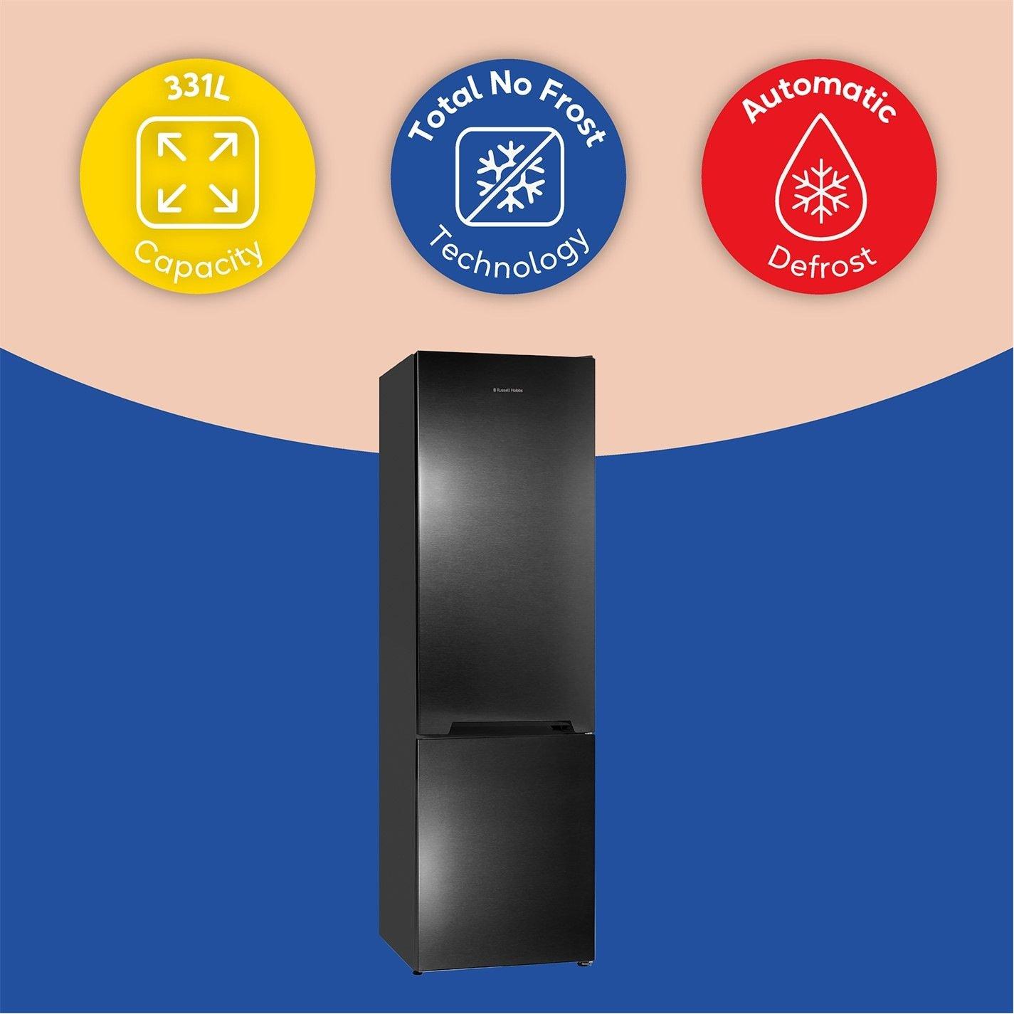 Black - Russell Hobbs - RH185FF601C1AN Total No Frost Fridge Freezer - 13