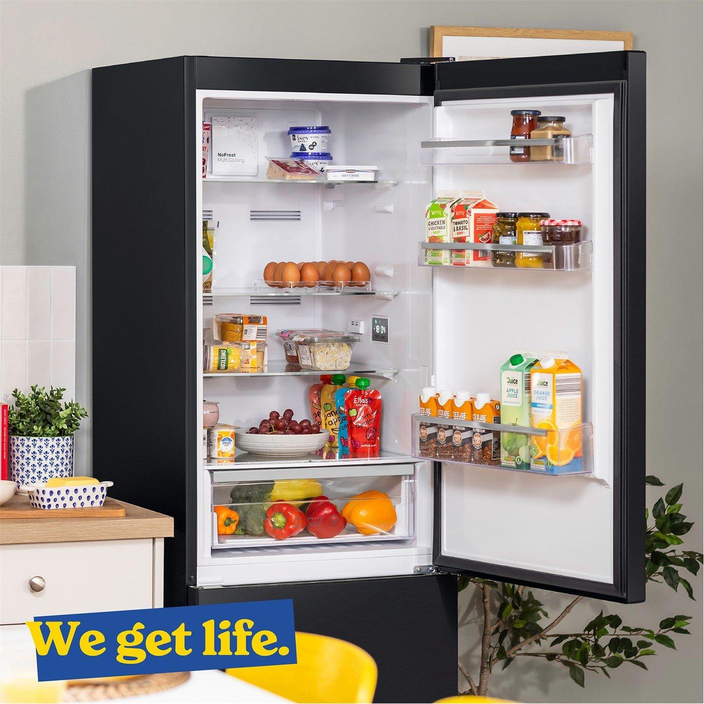 Black - Russell Hobbs - RH185FF601C1B Total No Frost Fridge Freezer - 12