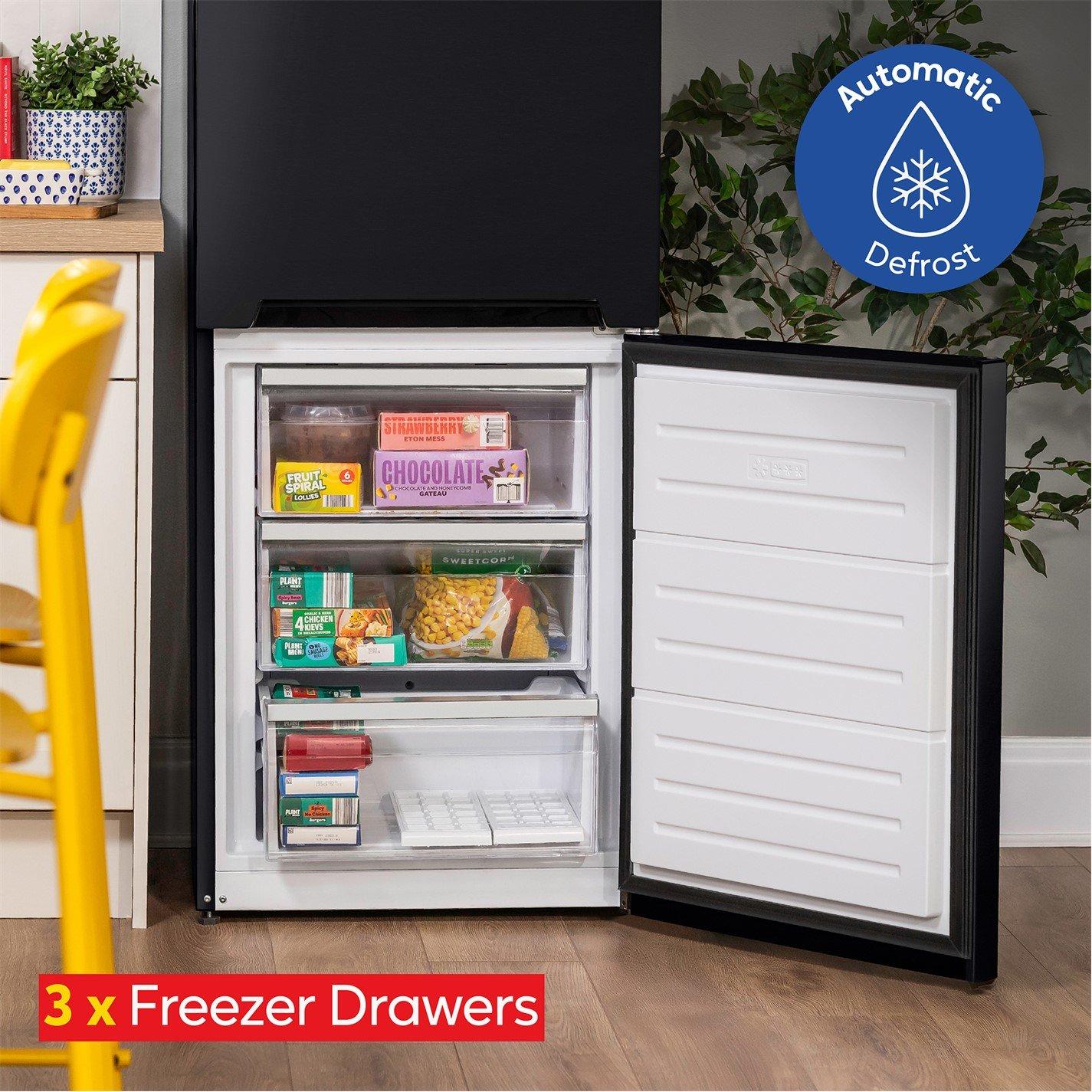 Black - Russell Hobbs - RH185FF601C1B Total No Frost Fridge Freezer - 8