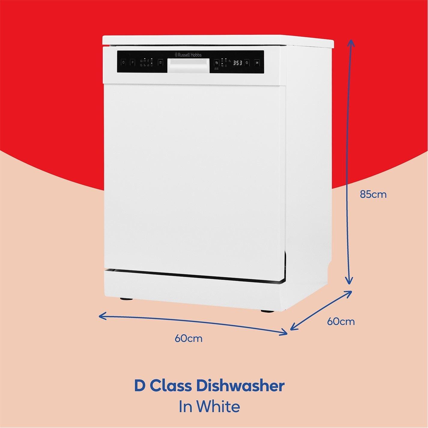 White - Russell Hobbs - RH60DW00D2W Freestanding Dishwasher in White - 2