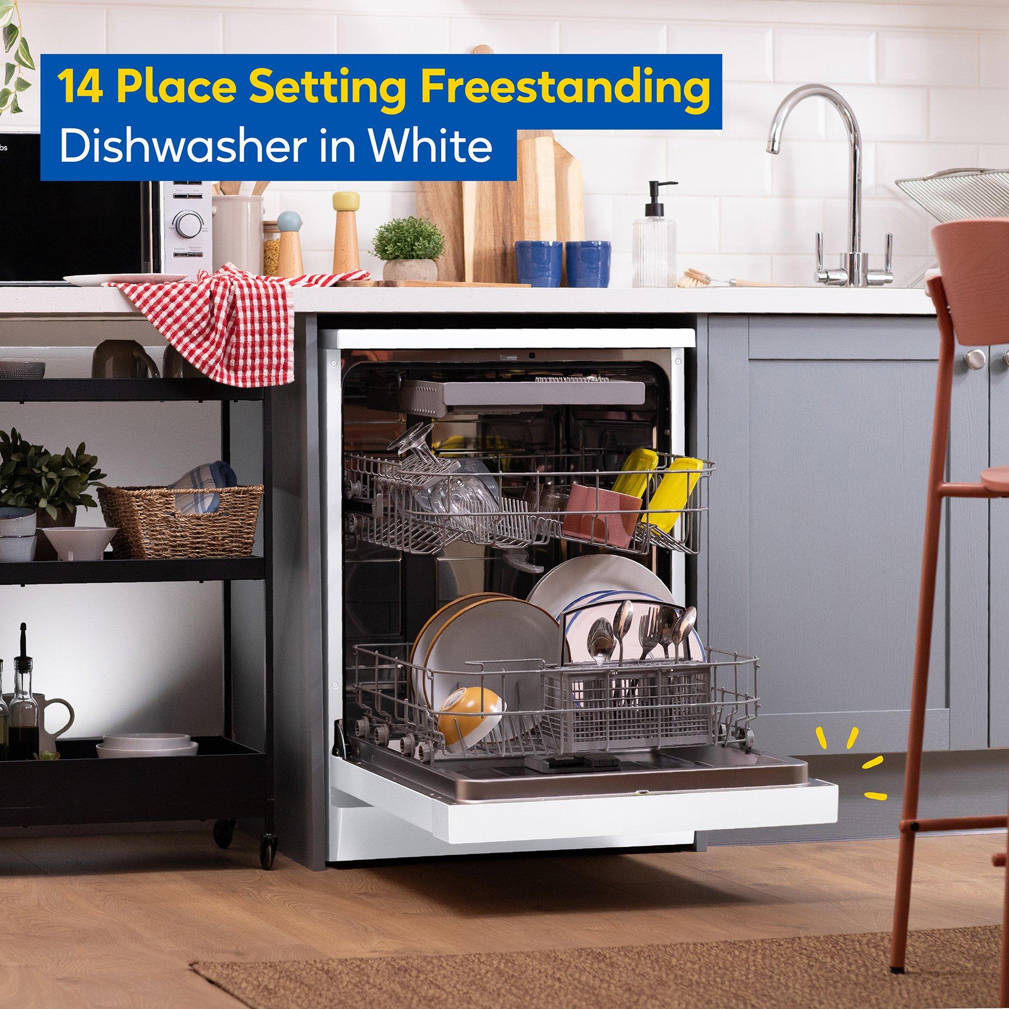 White - Russell Hobbs - RH60DW00D2W Freestanding Dishwasher in White - 3