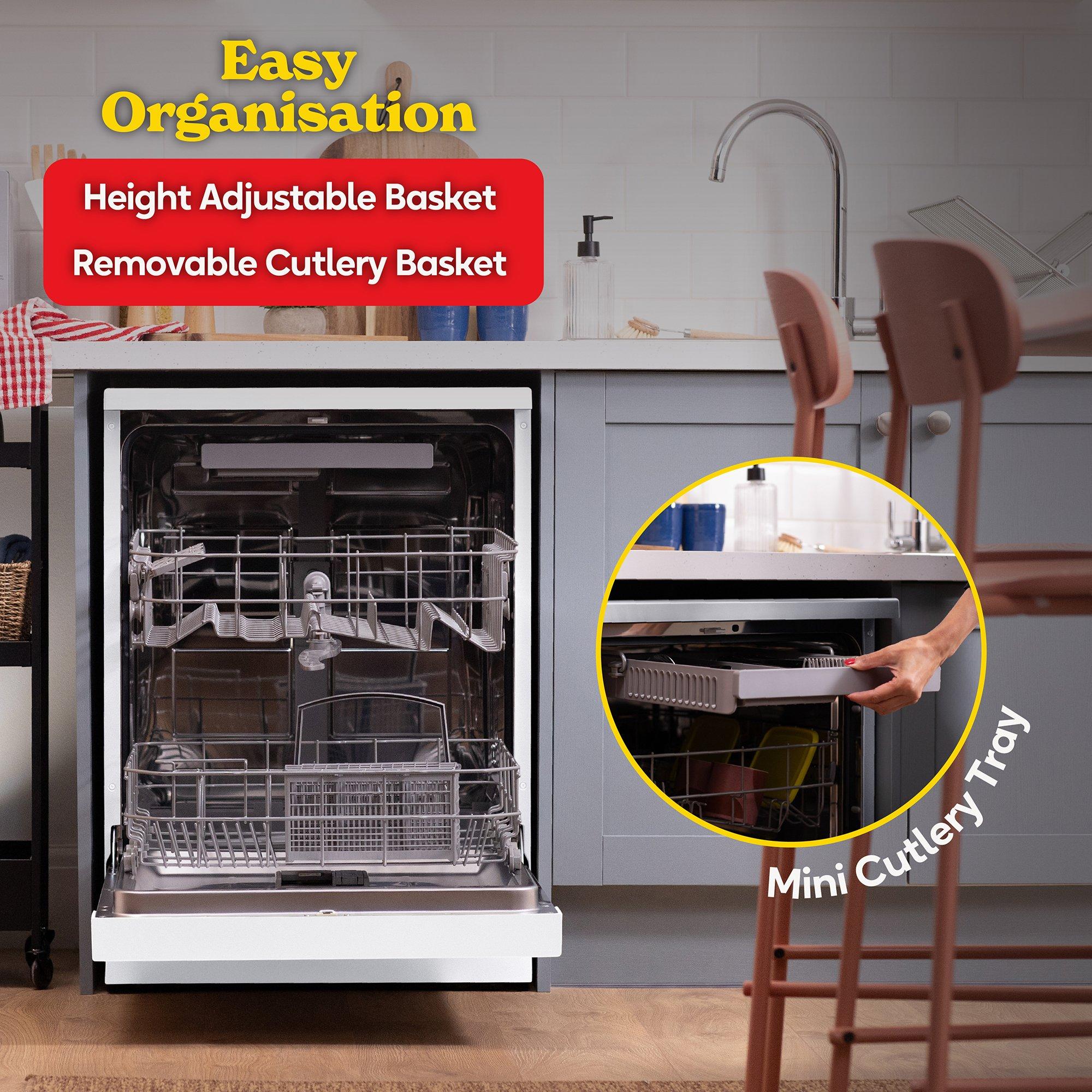 White - Russell Hobbs - RH60DW00D2W Freestanding Dishwasher in White - 4