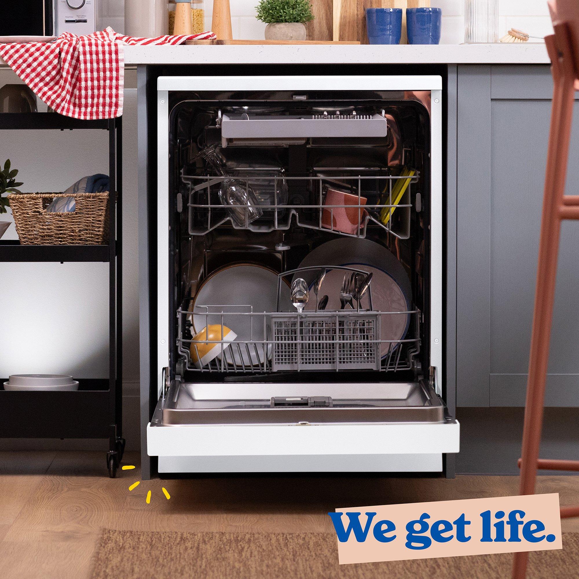 White - Russell Hobbs - RH60DW00D2W Freestanding Dishwasher in White - 9