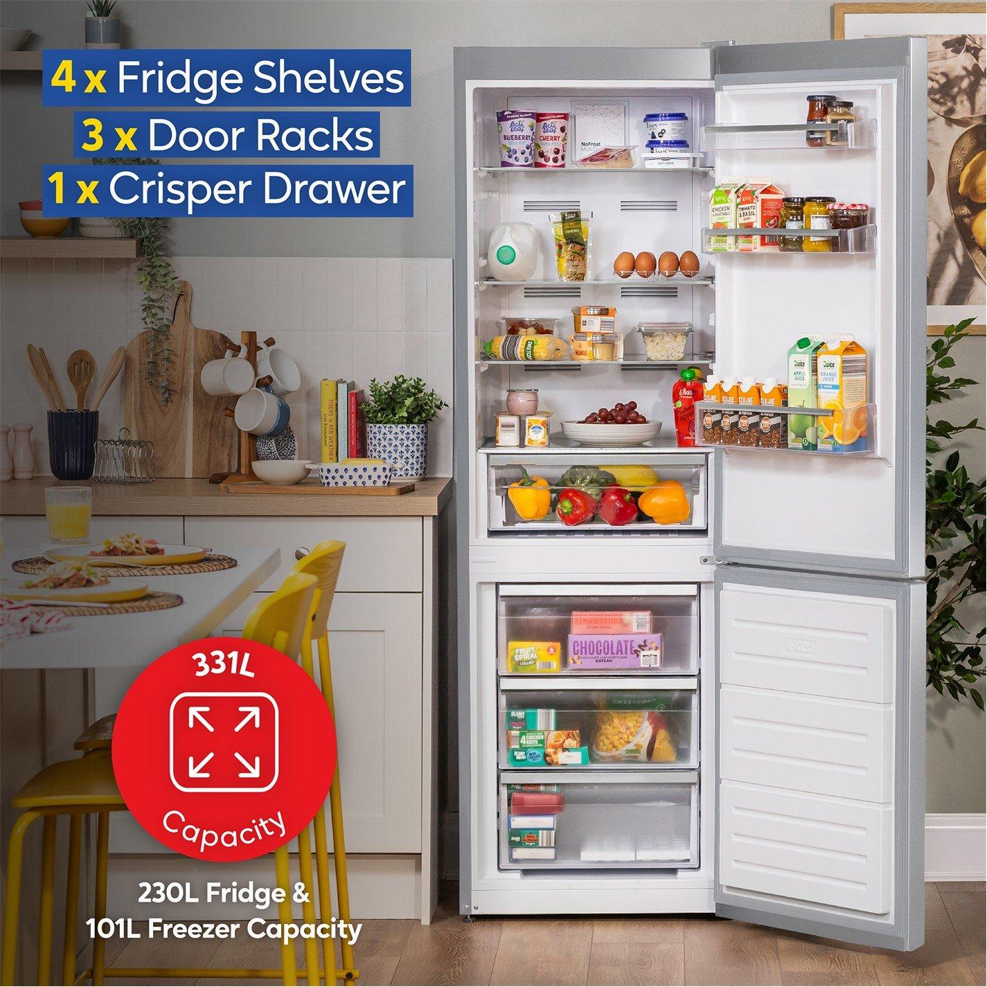 Silver - Russell Hobbs - RH185FF601C1SS Total No Frost Fridge Freezer - 6