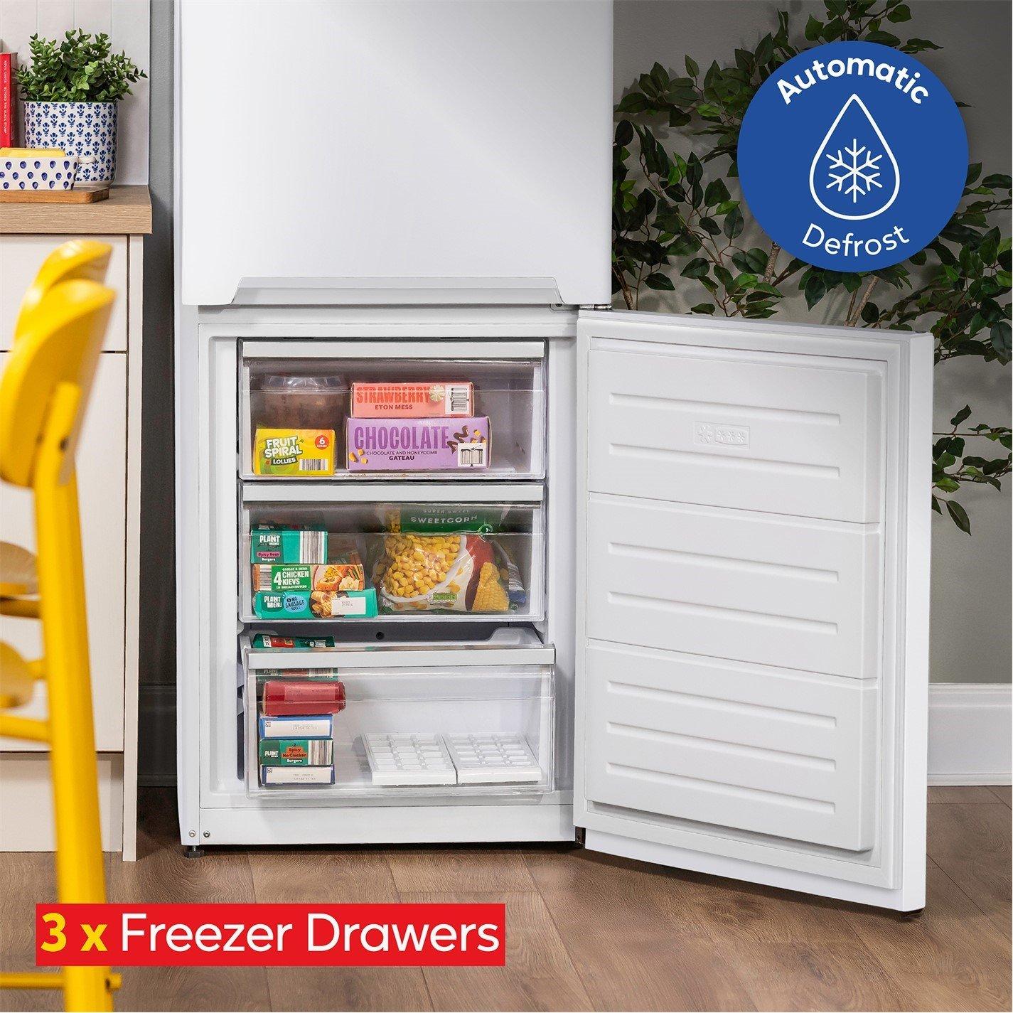 White - Russell Hobbs - RH185FF601C1W No Frost Fridge Freezer - 8