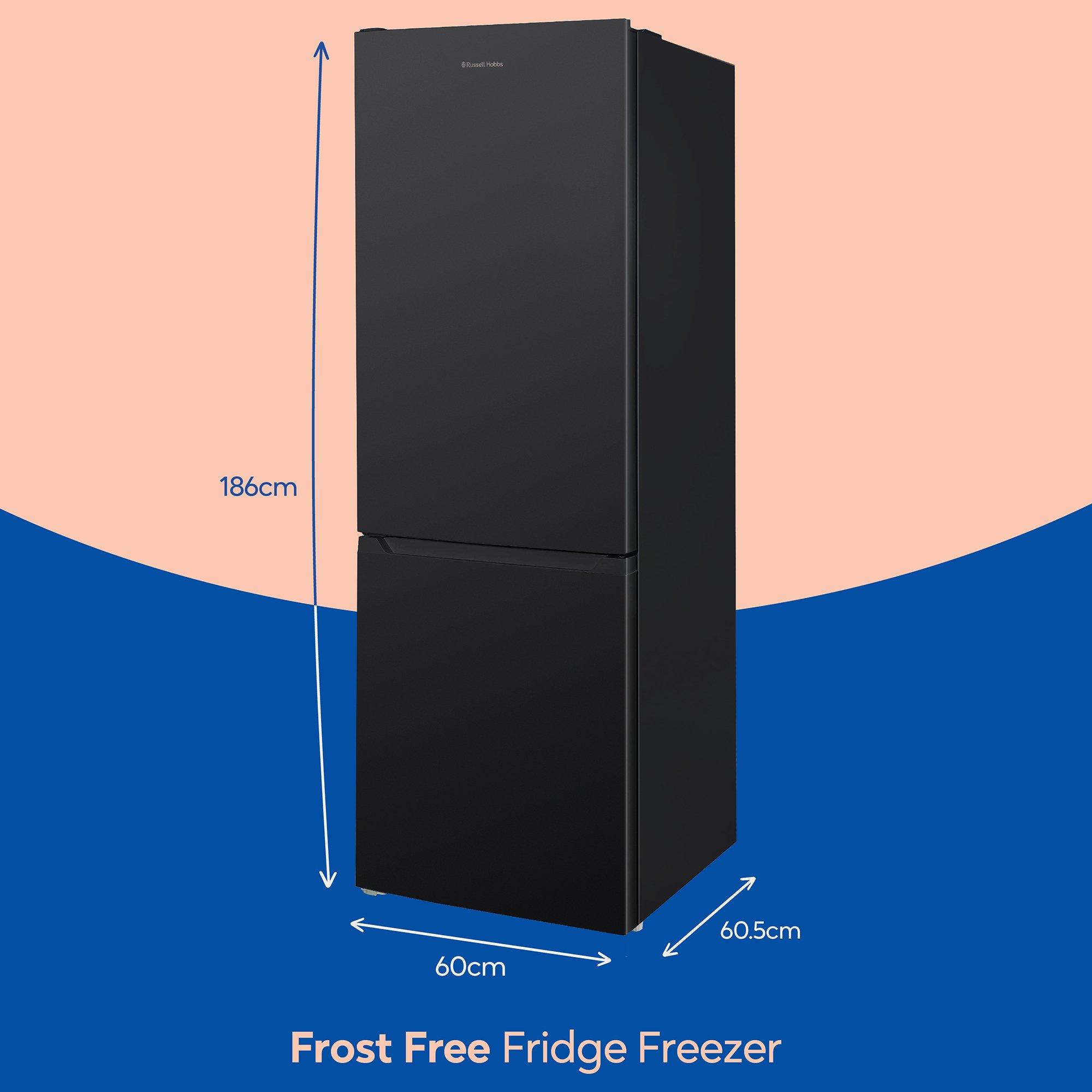 Black - Russell Hobbs - RH186FFFF60B/01 No Frost Fridge Freezer - 2