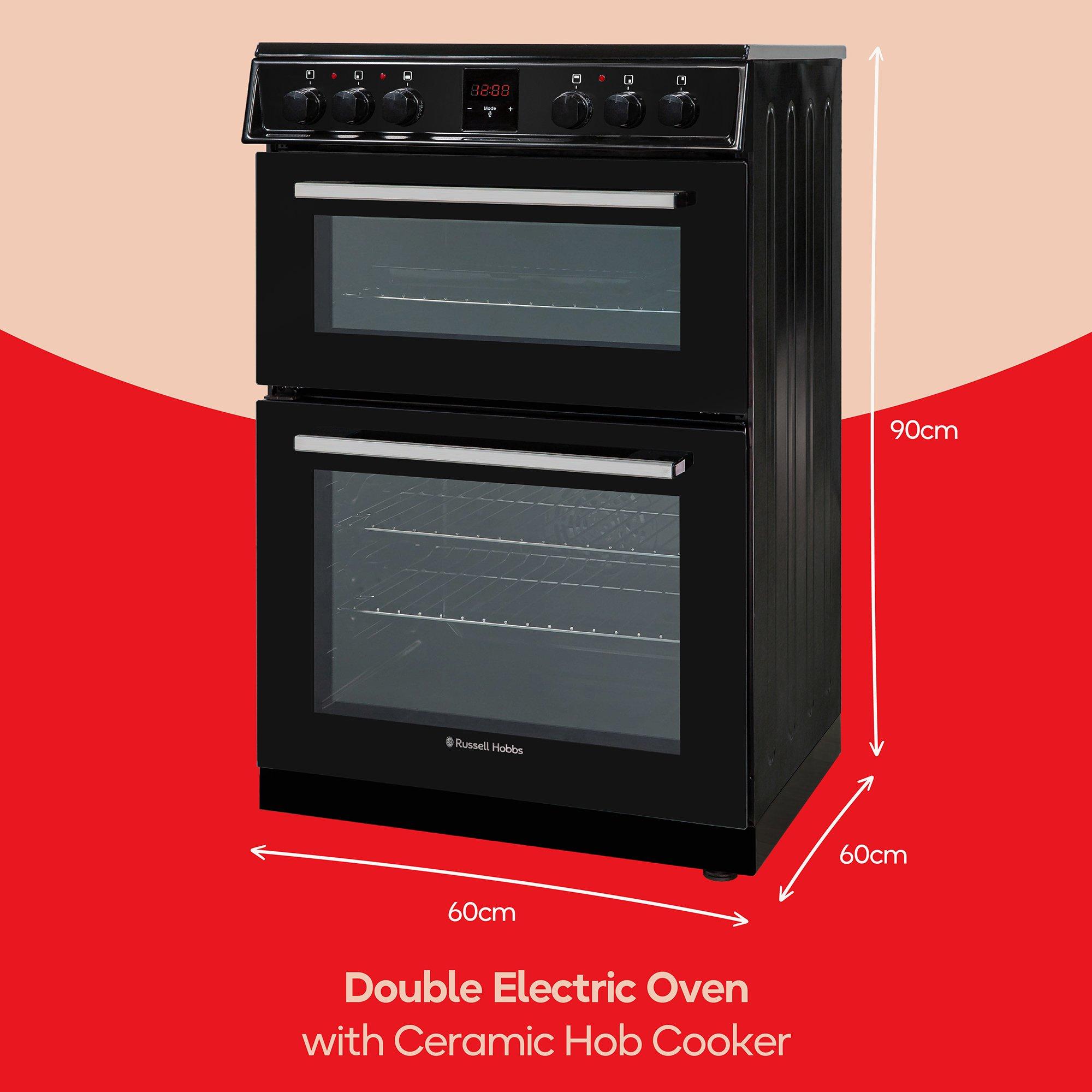 Black - Russell Hobbs - RH60EDOEH6011B 60CM Ceramic Cooker in Black - 2