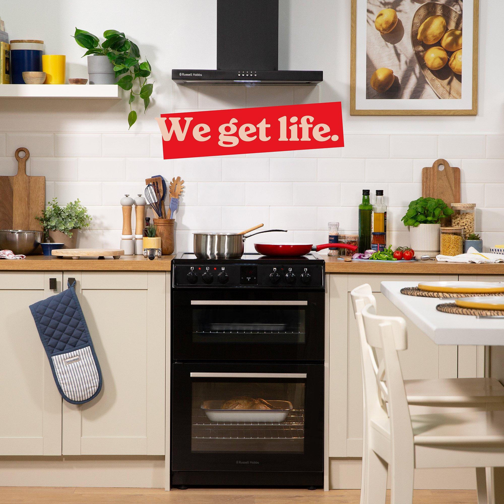 Black - Russell Hobbs - RH60EDOEH6011B 60CM Ceramic Cooker in Black - 8