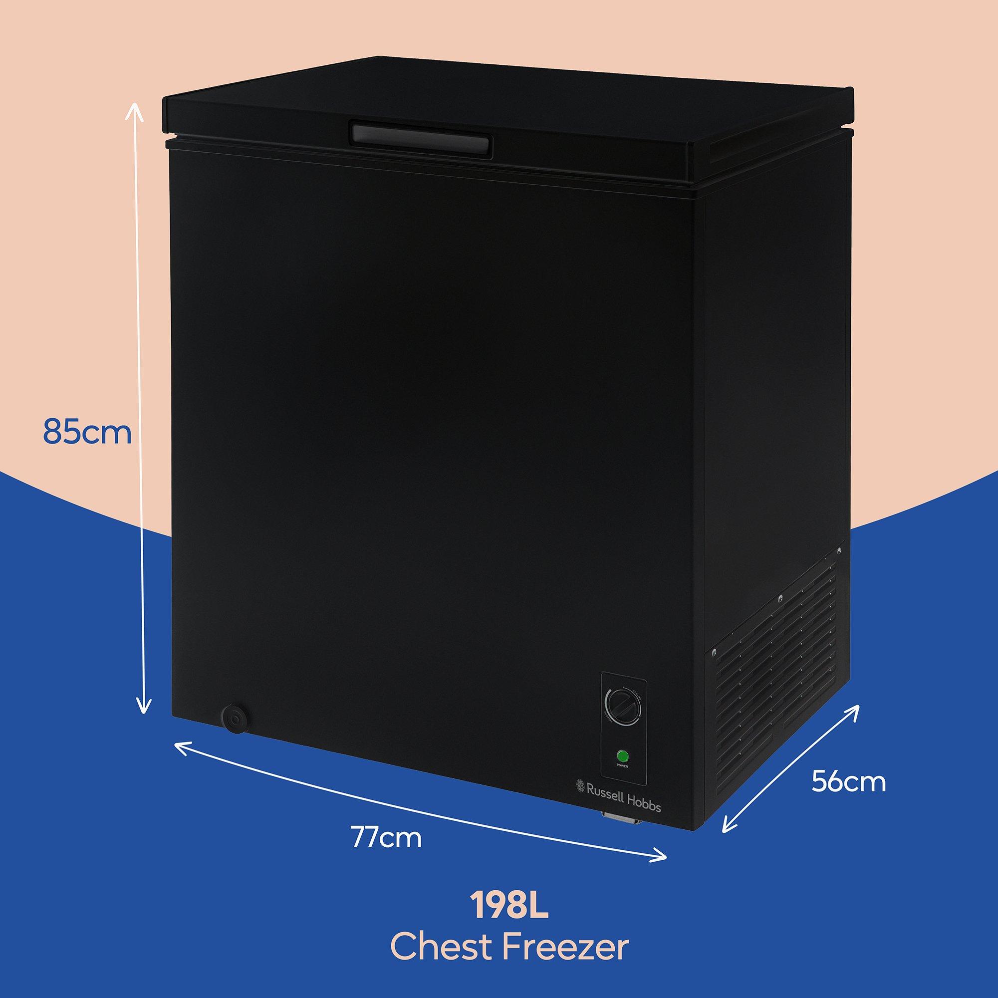 Black - Russell Hobbs - RH198CF0E1B 198L Chest Freezer in Black - 2