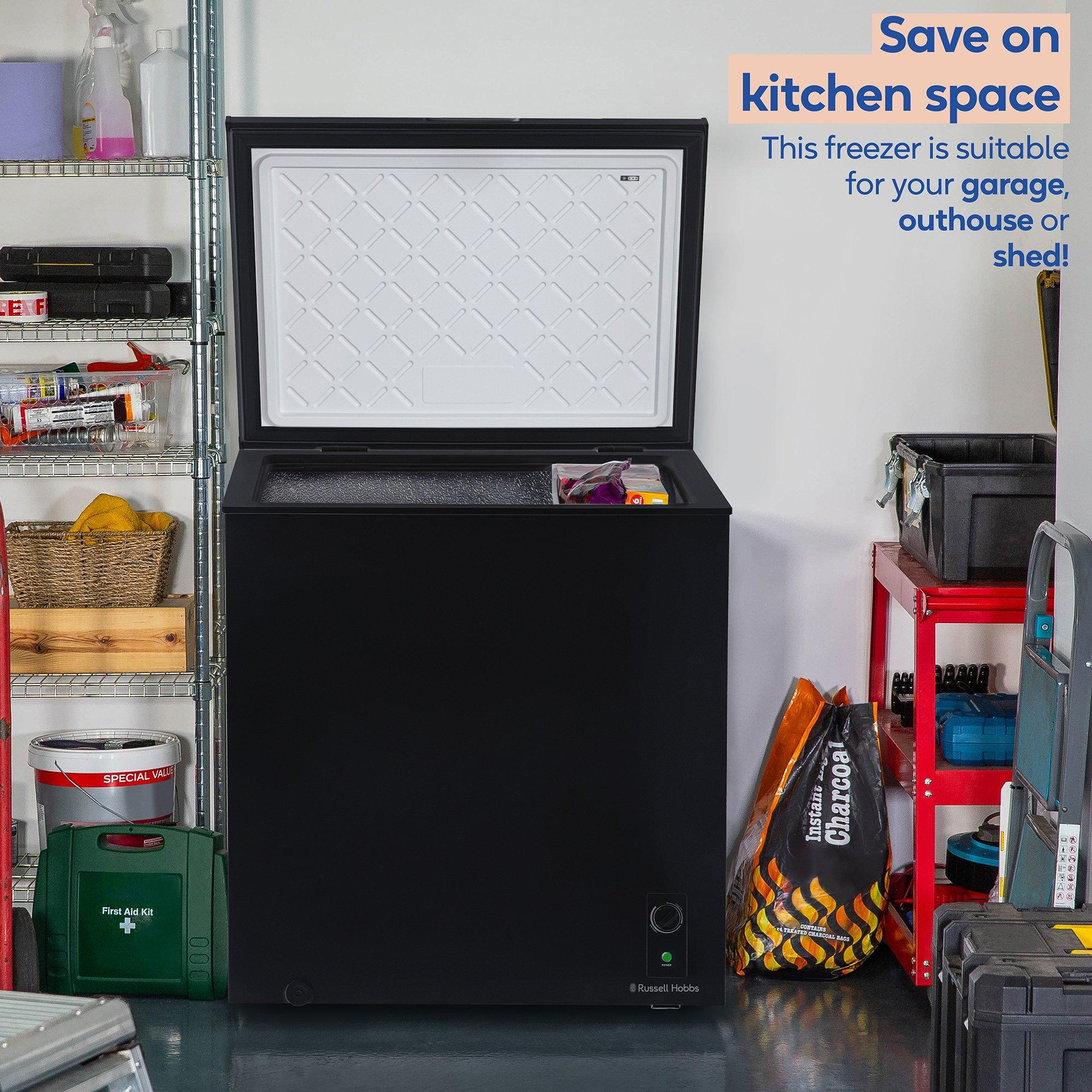 Black - Russell Hobbs - RH198CF0E1B 198L Chest Freezer in Black - 4