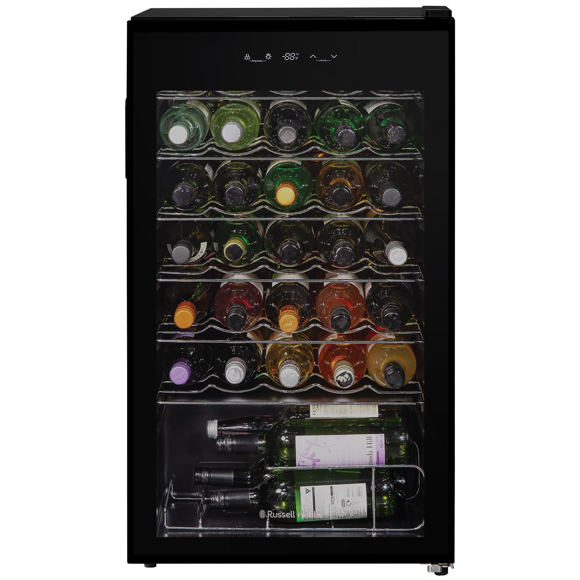 Russell Hobbs Rh34wc101b 34 Bottle 93L Wine Cooler In Black - 93L - Image 7