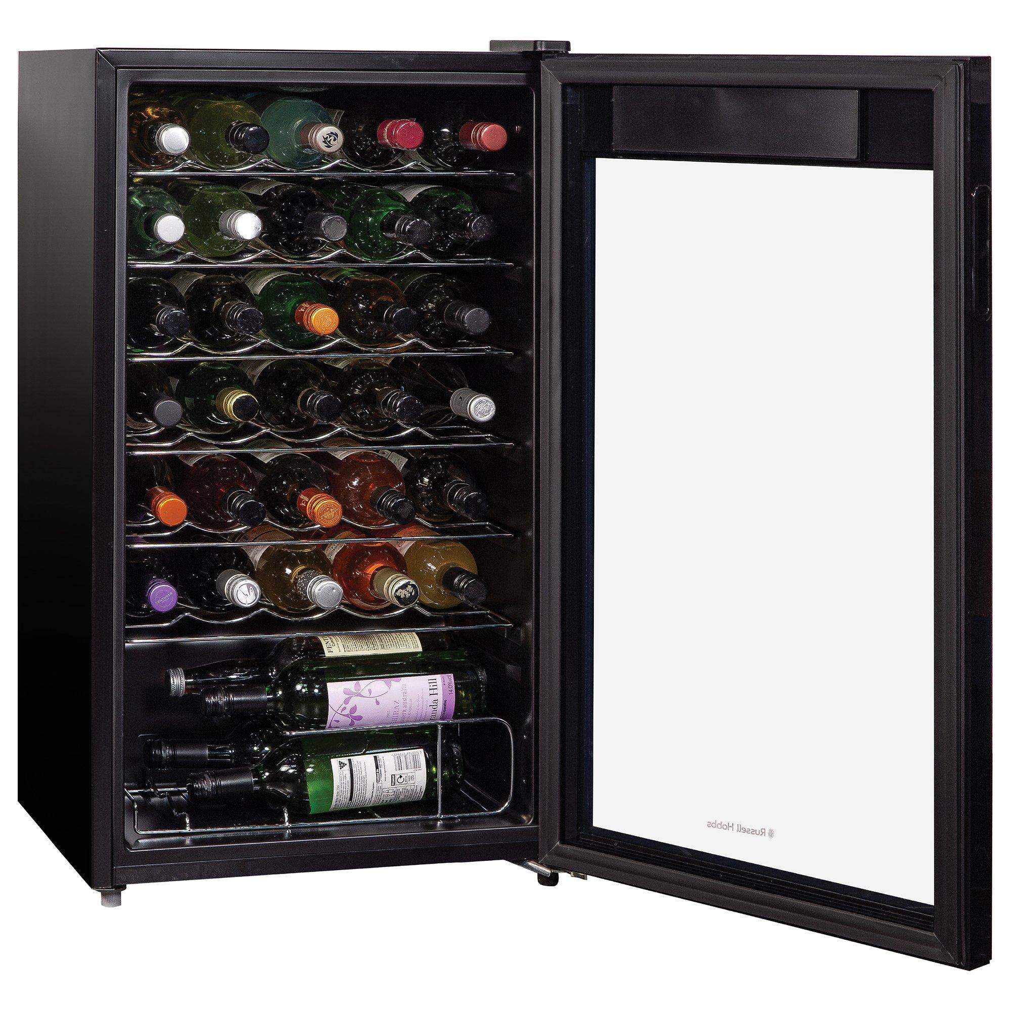Black - Russell Hobbs - RH34WC101B 34 Bottle 93L Wine Cooler in Black - 8