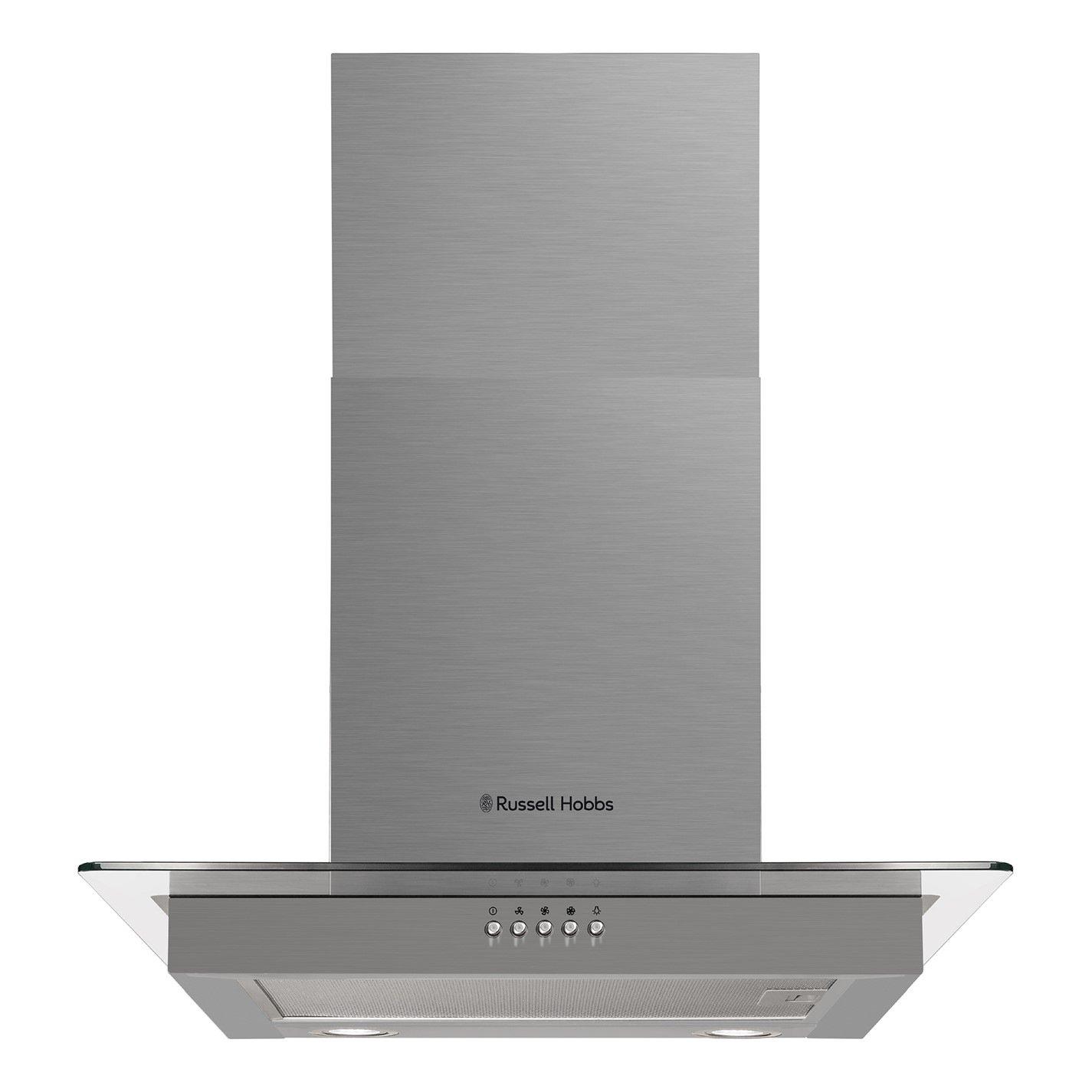 Stainless Steel - Russell Hobbs - RHFGCH601SS 60cm Glass Stainless Steel Cooker Hood - 1