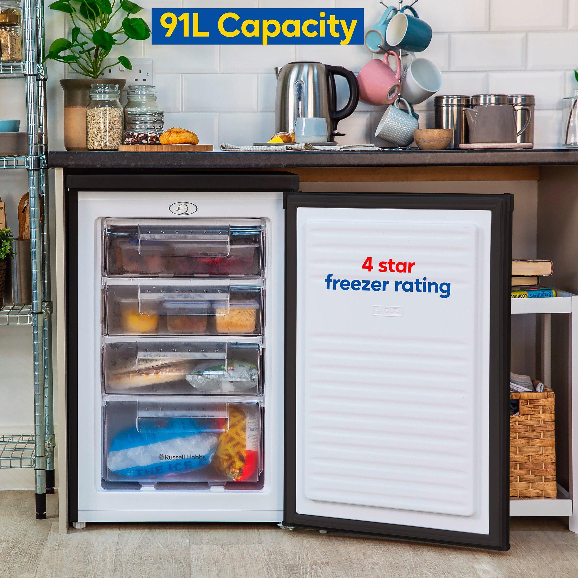 Black - Russell Hobbs - RH85UCFZ552E1B Under-Counter Freezer in Black - 6