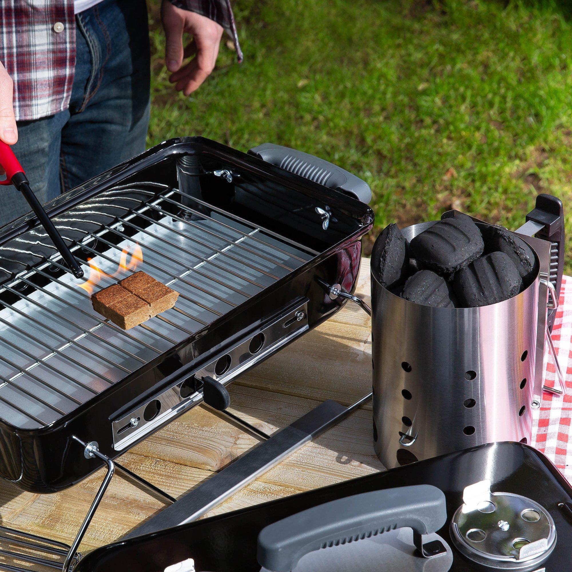 Stainless Steel - George Foreman - GFCMS14 Quick-Fire Compact Chimney BBQ Starter - 4