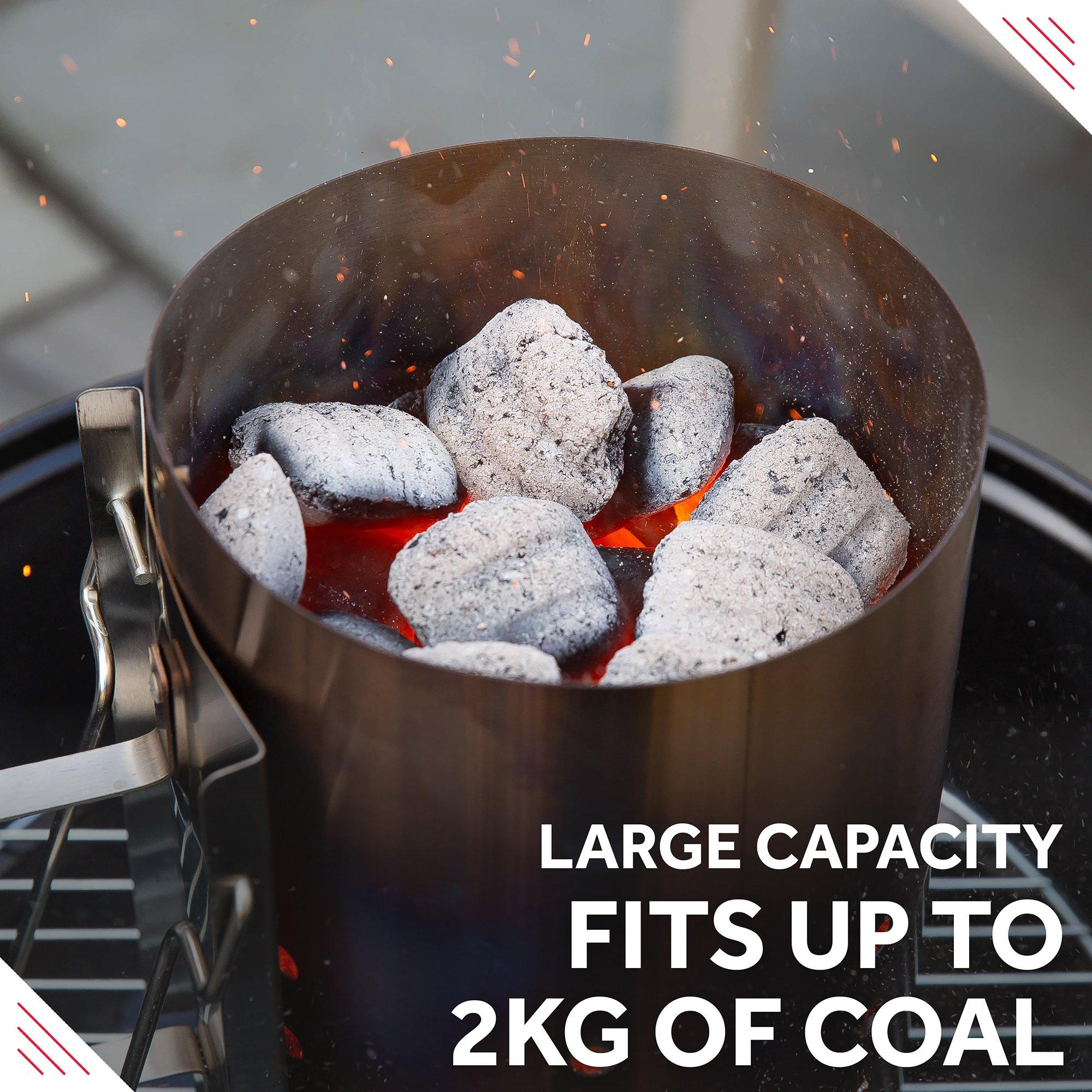 Stainless Steel - George Foreman - GFCMS19 Quick-Fire Large Chimney BBQ Starter - 5