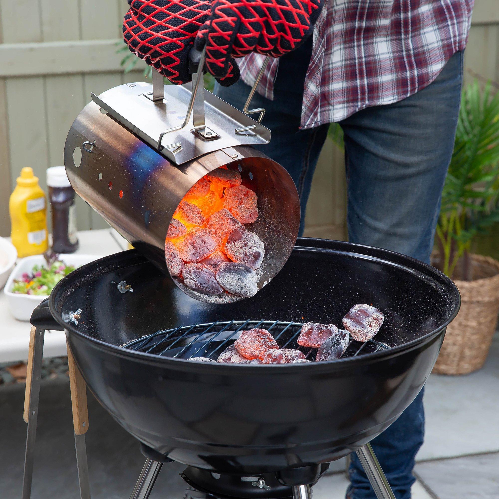 Stainless Steel - George Foreman - GFCMS19 Quick-Fire Large Chimney BBQ Starter - 6