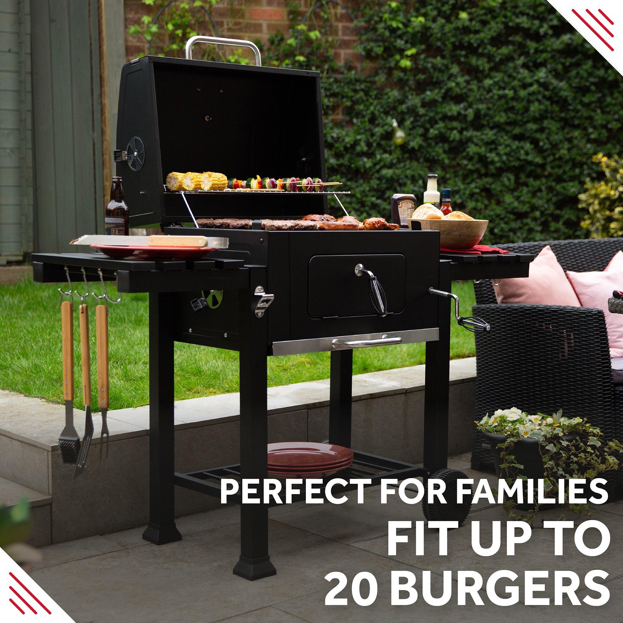 Black - George Foreman - GFCSBBQXL XL Charcoal BBQ in Black - 3