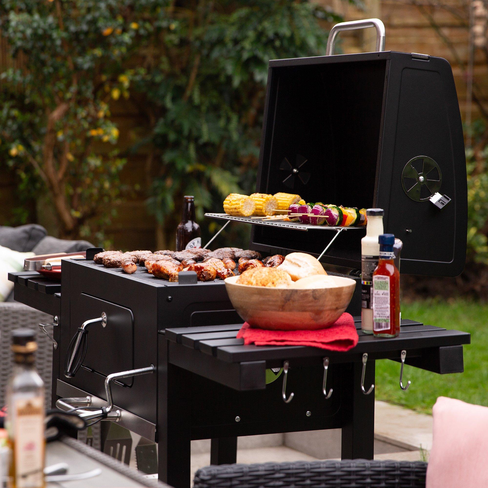 Black - George Foreman - GFCSBBQXL XL Charcoal BBQ in Black - 8