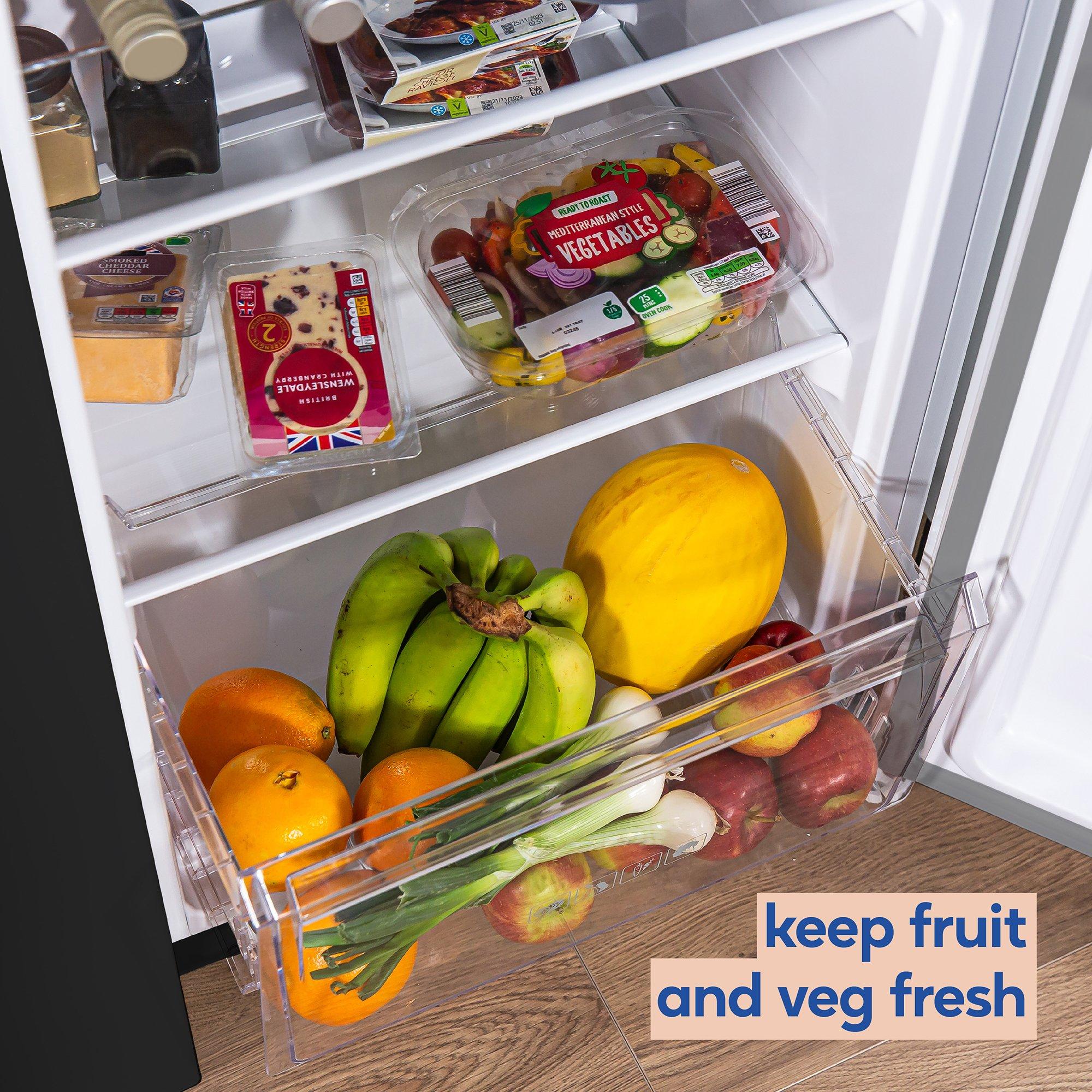 Black - Russell Hobbs - RH90AFF201B Slimline American Fridge Freezer Black - 8