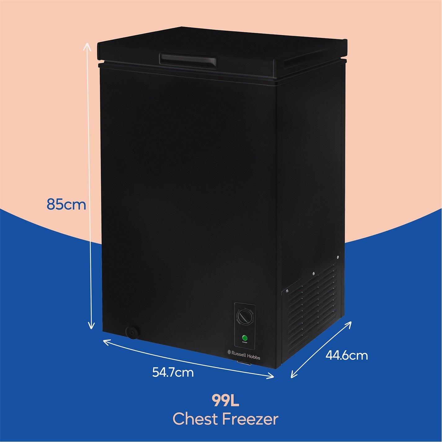 Black - Russell Hobbs - RH99CF0E1B 99L Compact Chest Freezer in Black - 2