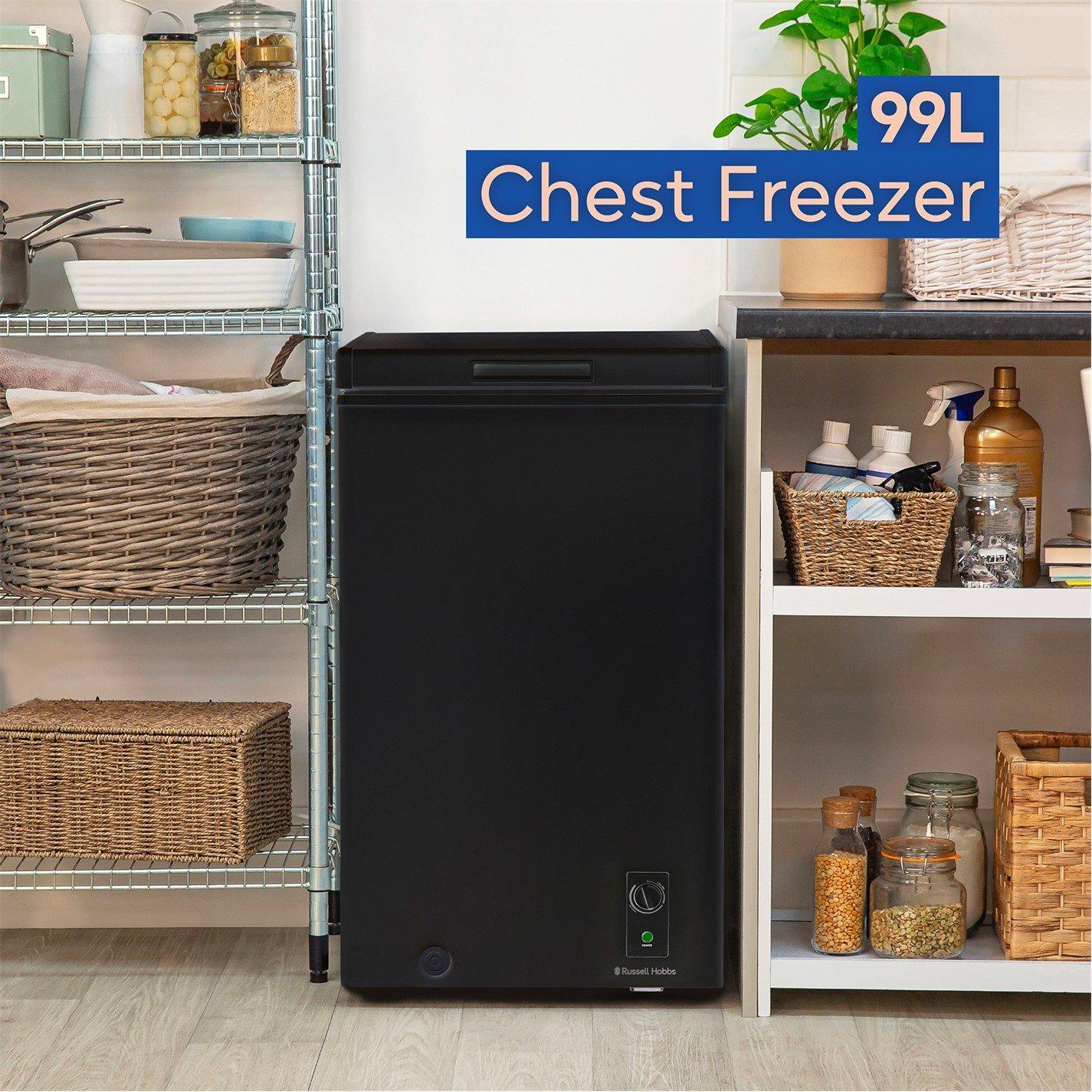 Black - Russell Hobbs - RH99CF0E1B 99L Compact Chest Freezer in Black - 3