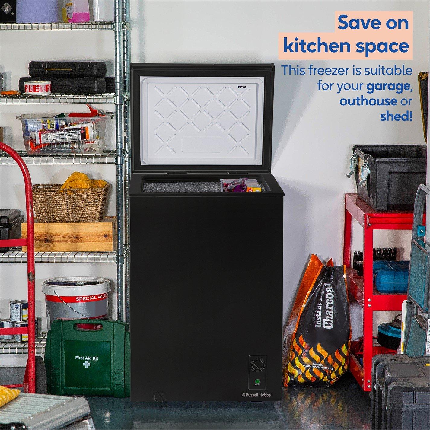 Black - Russell Hobbs - RH99CF0E1B 99L Compact Chest Freezer in Black - 5