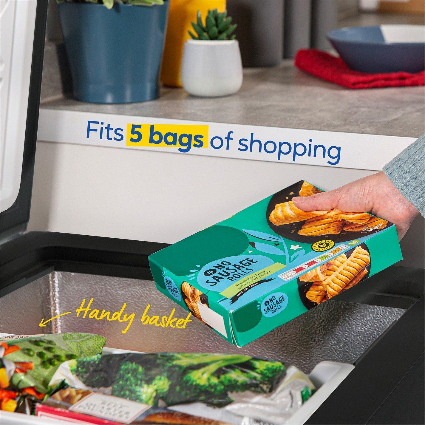 Black - Russell Hobbs - RH99CF0E1B 99L Compact Chest Freezer in Black - 6