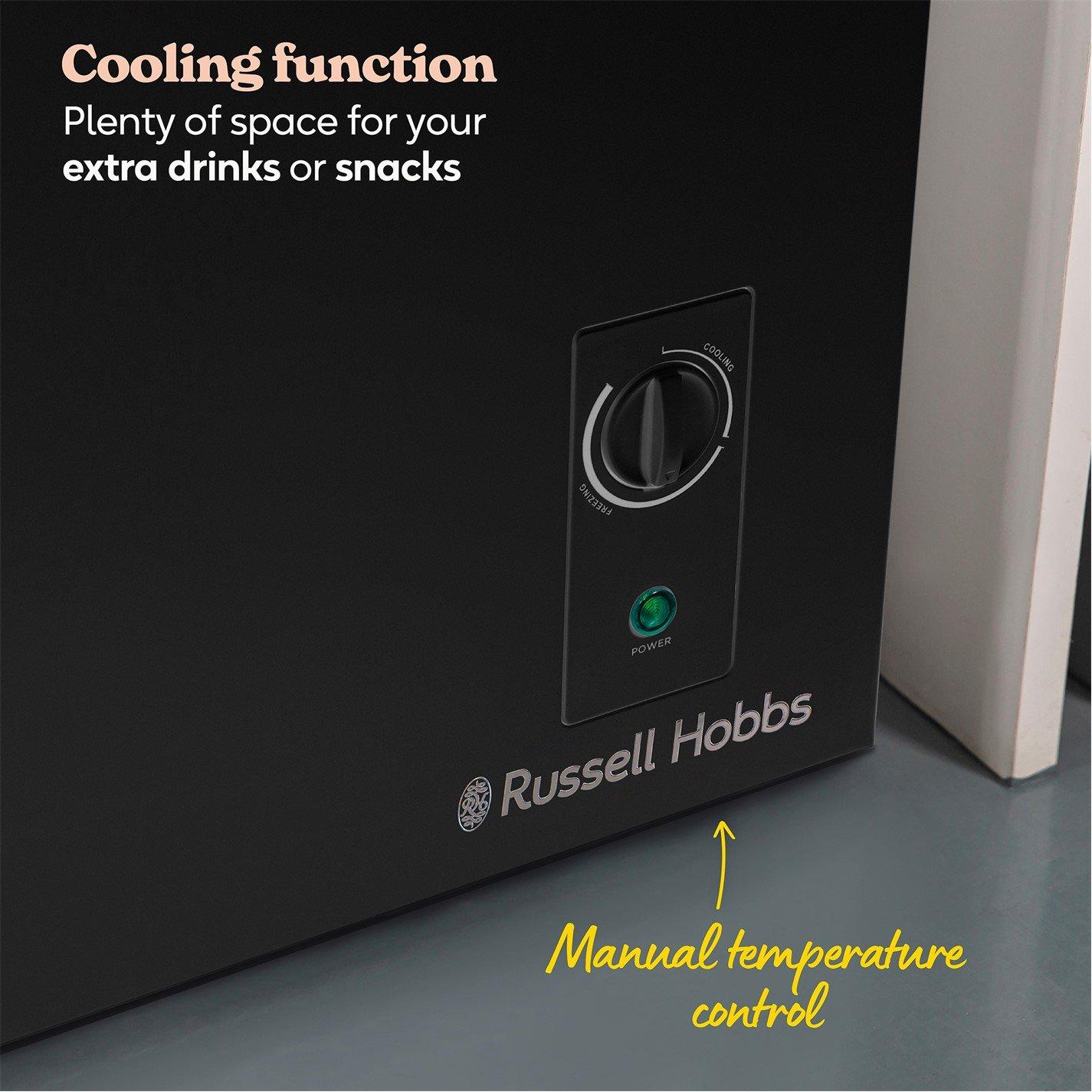 Black - Russell Hobbs - RH99CF0E1B 99L Compact Chest Freezer in Black - 8