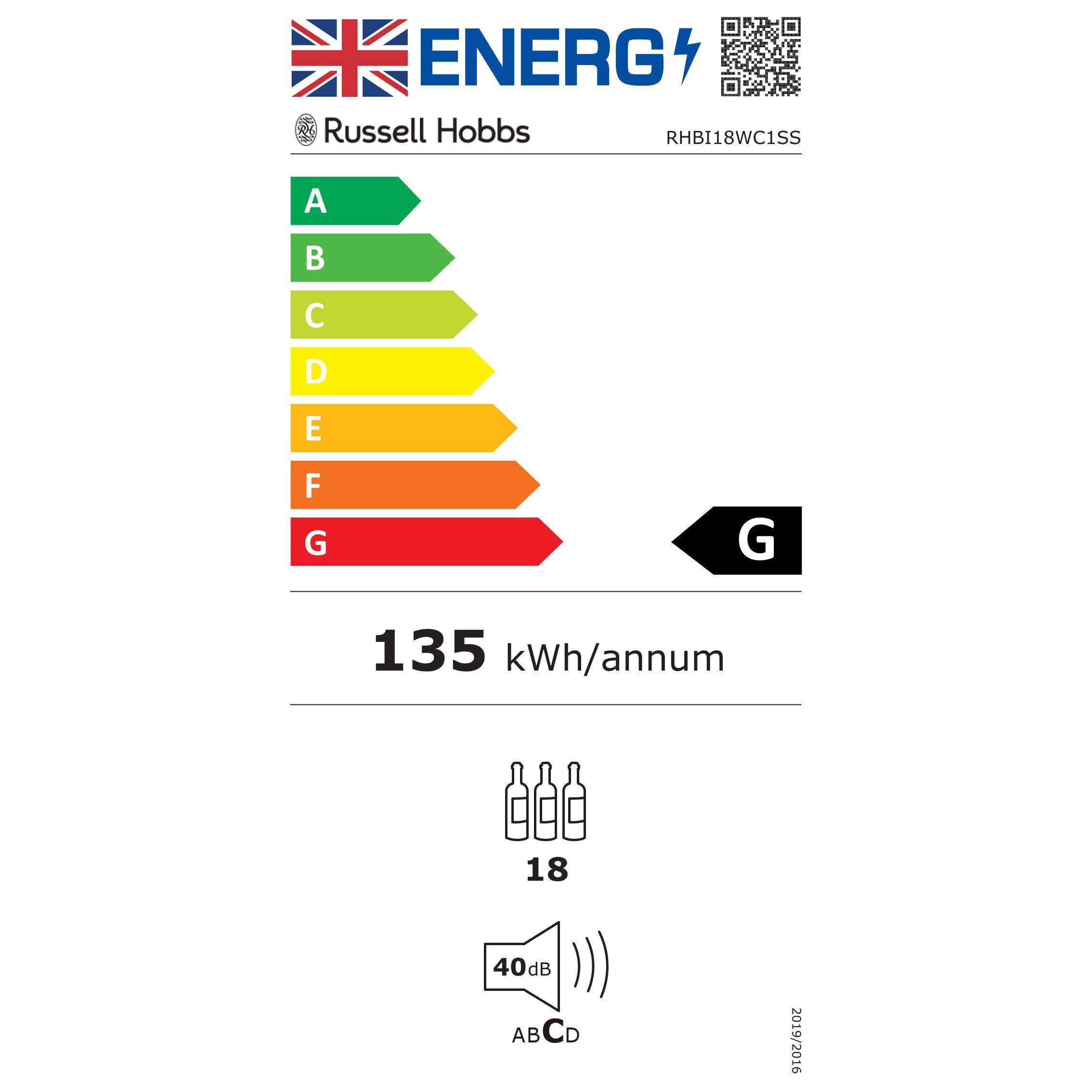 Stainless Steel - Russell Hobbs - RHBI18WC1SS 18 Bottle Wine Cooler - 7