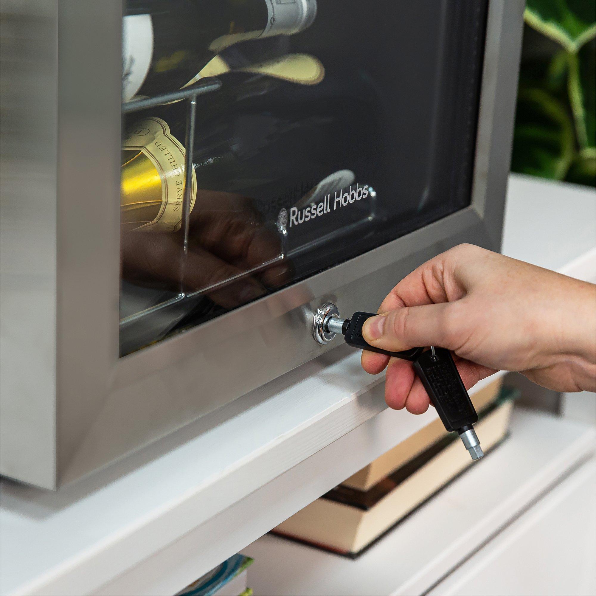 Stainless Steel - Russell Hobbs - RHGWC3SS-C-LCK 12 Bottle Lockable Wine Cooler - 7