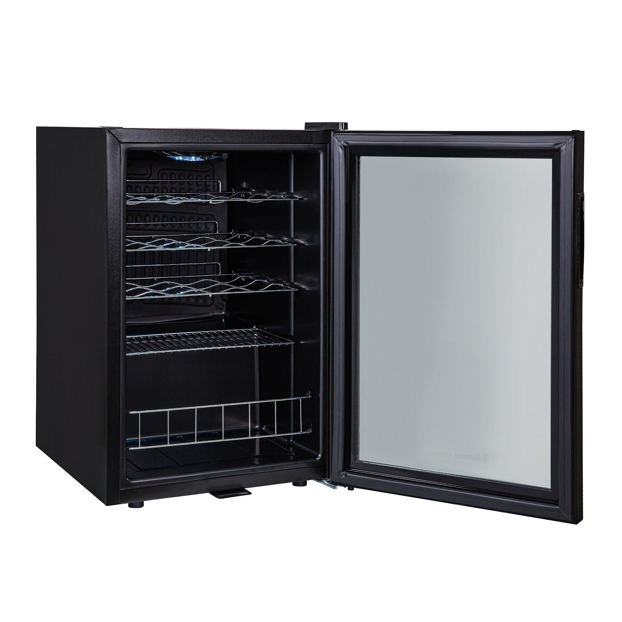 Black - Russell Hobbs - RHGWC4B-LCK 20 Bottle Lockable Wine Cooler Black - 9