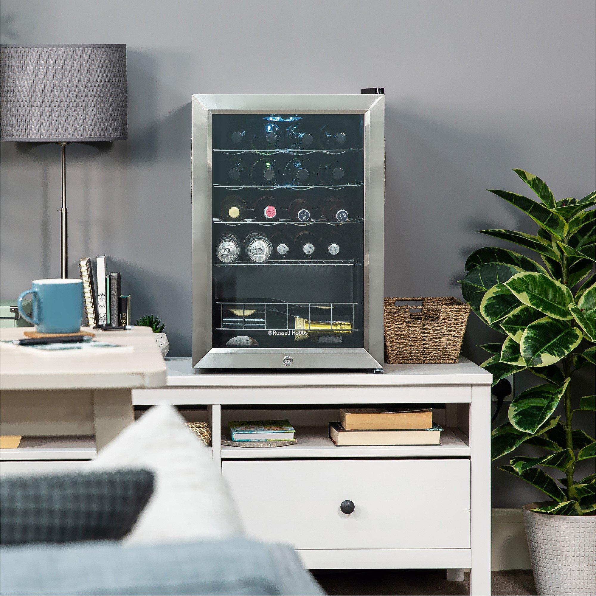 Stainless Steel - Russell Hobbs - RHGWC4SS-LCK 20 Bottle Lockable Wine Cooler - 6